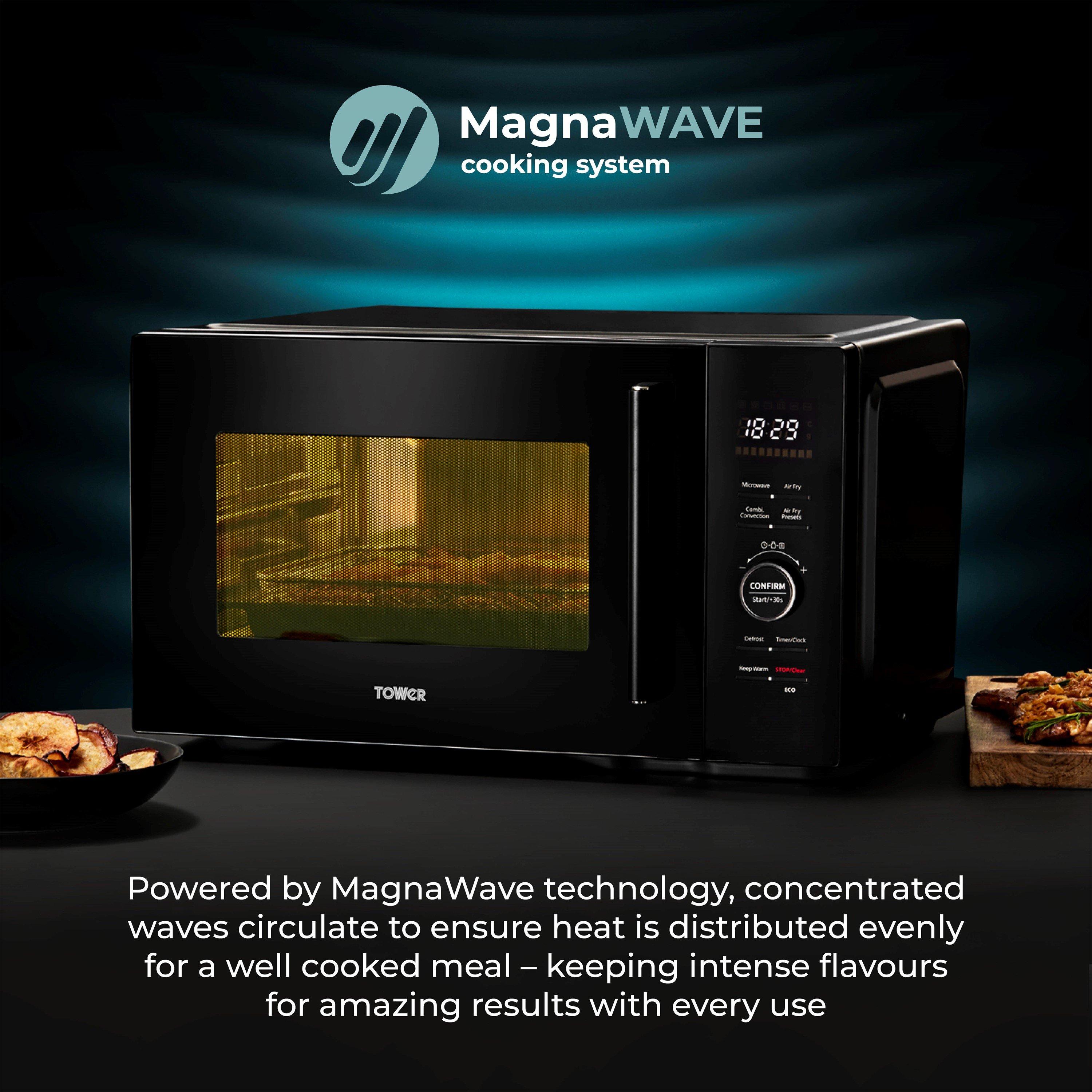 Black - Tower - Vortx 26L Microwave Air Fryer - 9