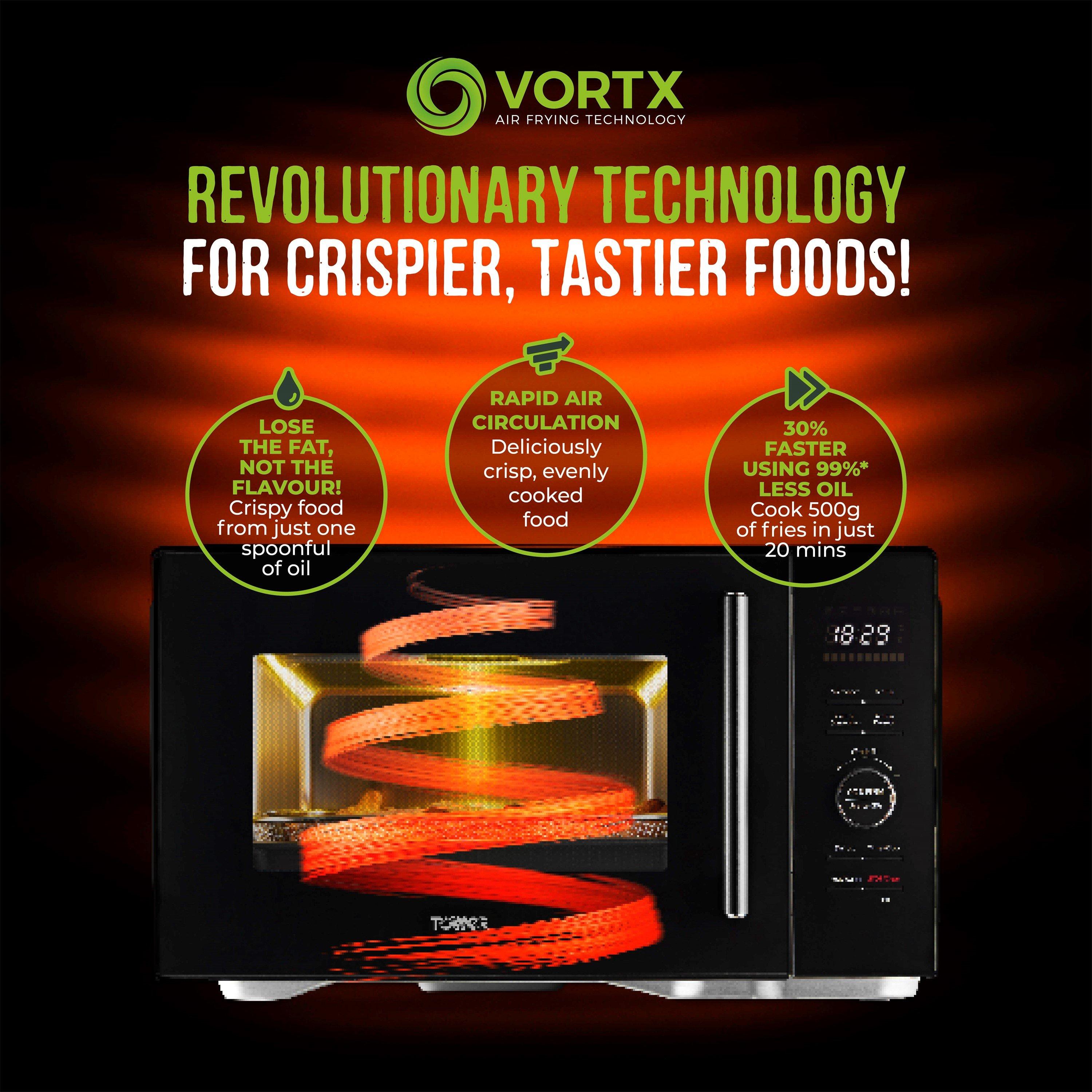 Black - Tower - Vortx 26L Microwave Air Fryer - 10