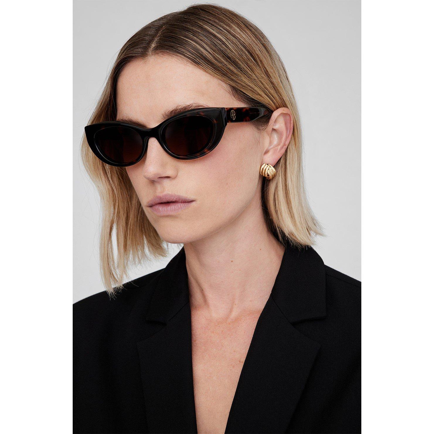 【関税込み】ANINE BING ブラック Cannes サングラス ANINE BING Cannes サングラス | ブラック | FARFETCH JP