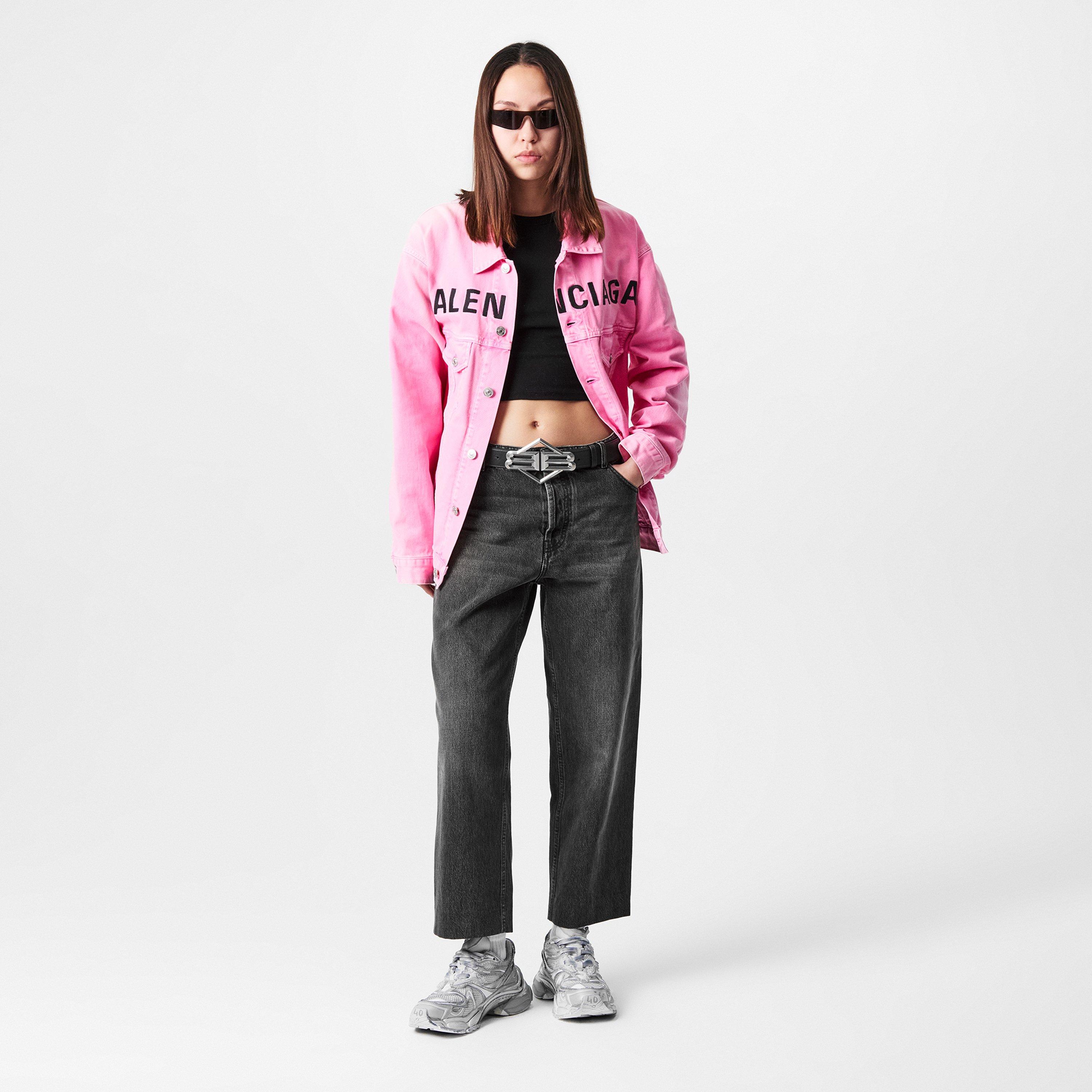 Black - Balenciaga - Men's Bal Carloop Leather Belt - 5