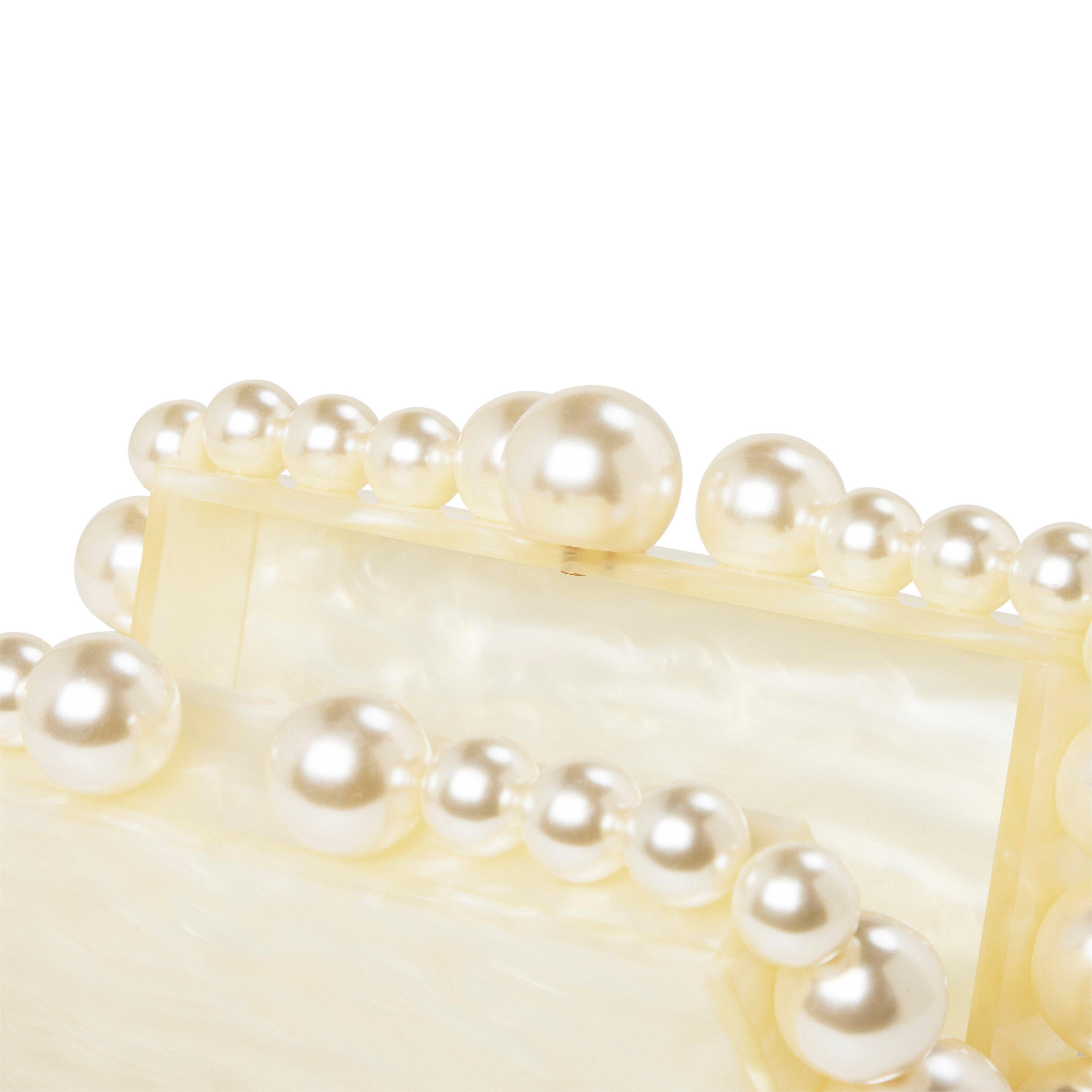 White - Cult Gaia - Eos Beaded Clutch Bag - 5