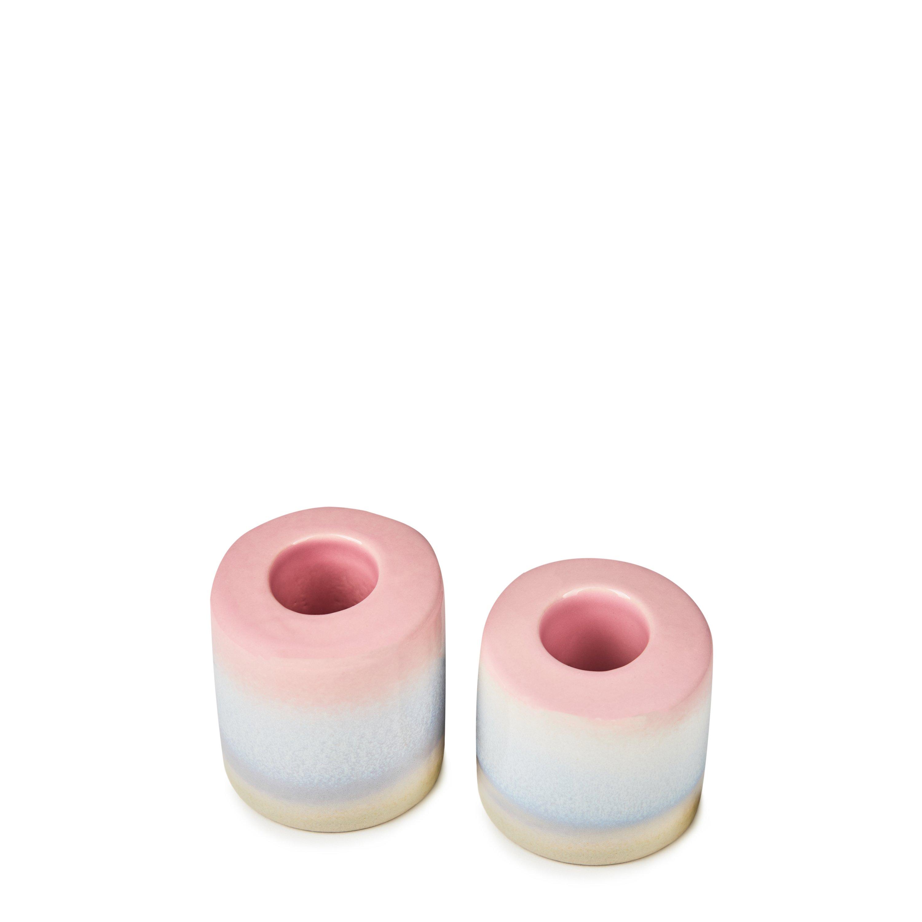 Rose - Bloomingville - Safie Candle Holder, Rose, Stoneware, set of 2 - 2
