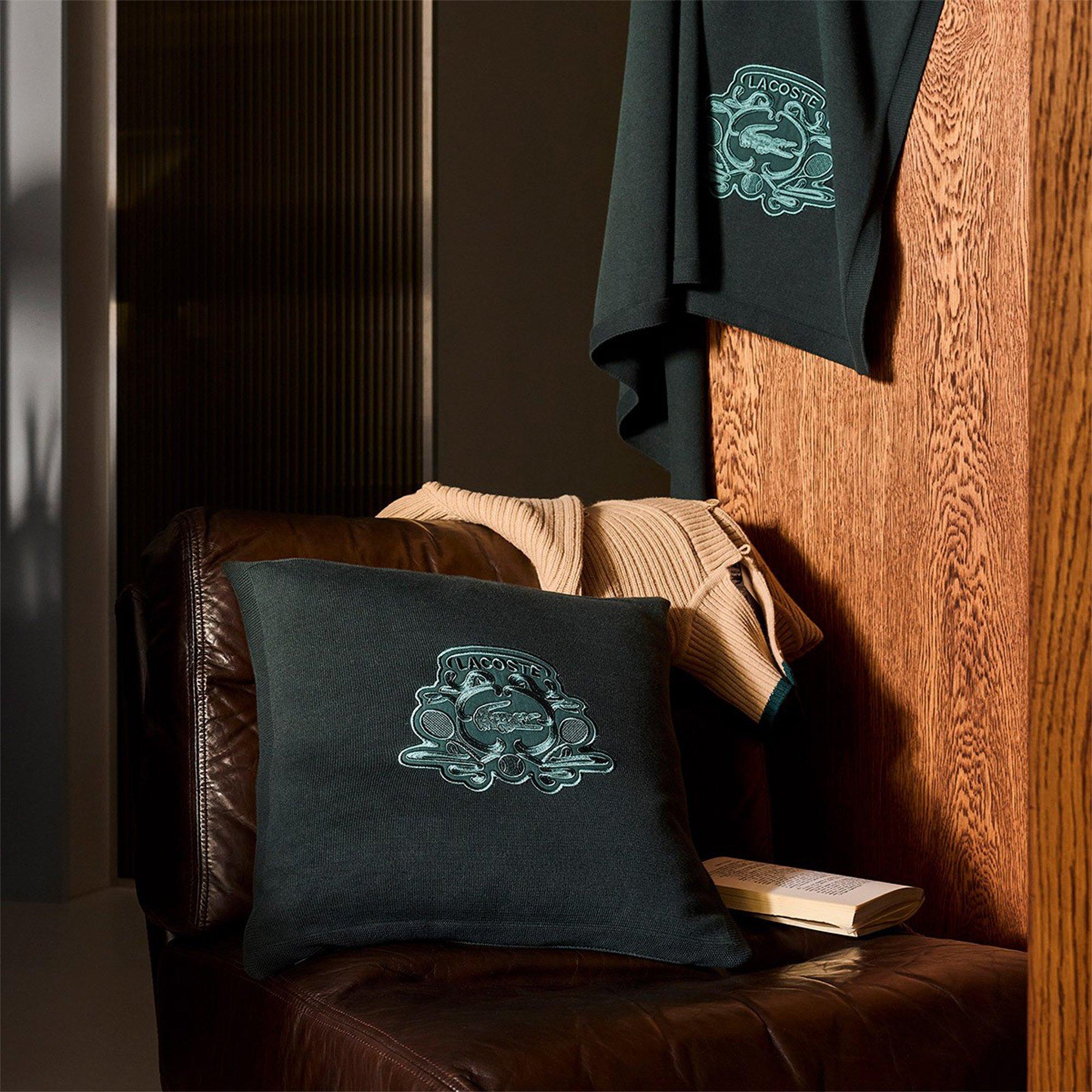 Vert - Lacoste Home - L Blason Cushion Cover - 1