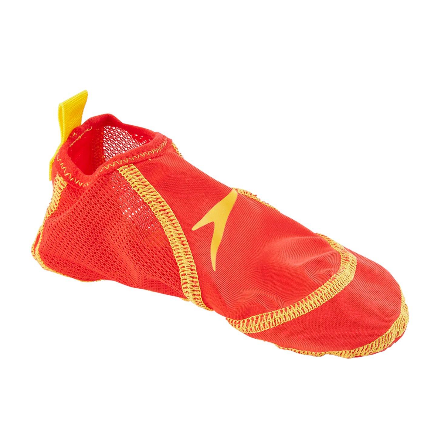 Gul/Rød - Speedo - Kids' Pool Swimming Socks - 3