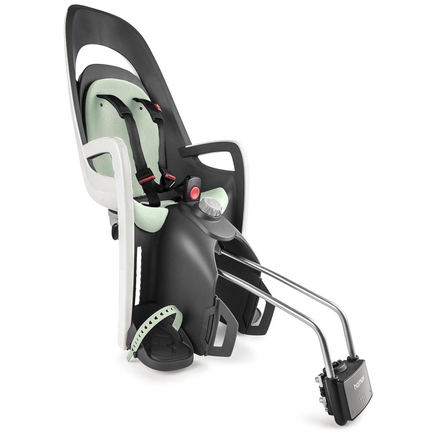 Hamax  Caress Child Bike Seat With Lockable Bracket - White/Mint