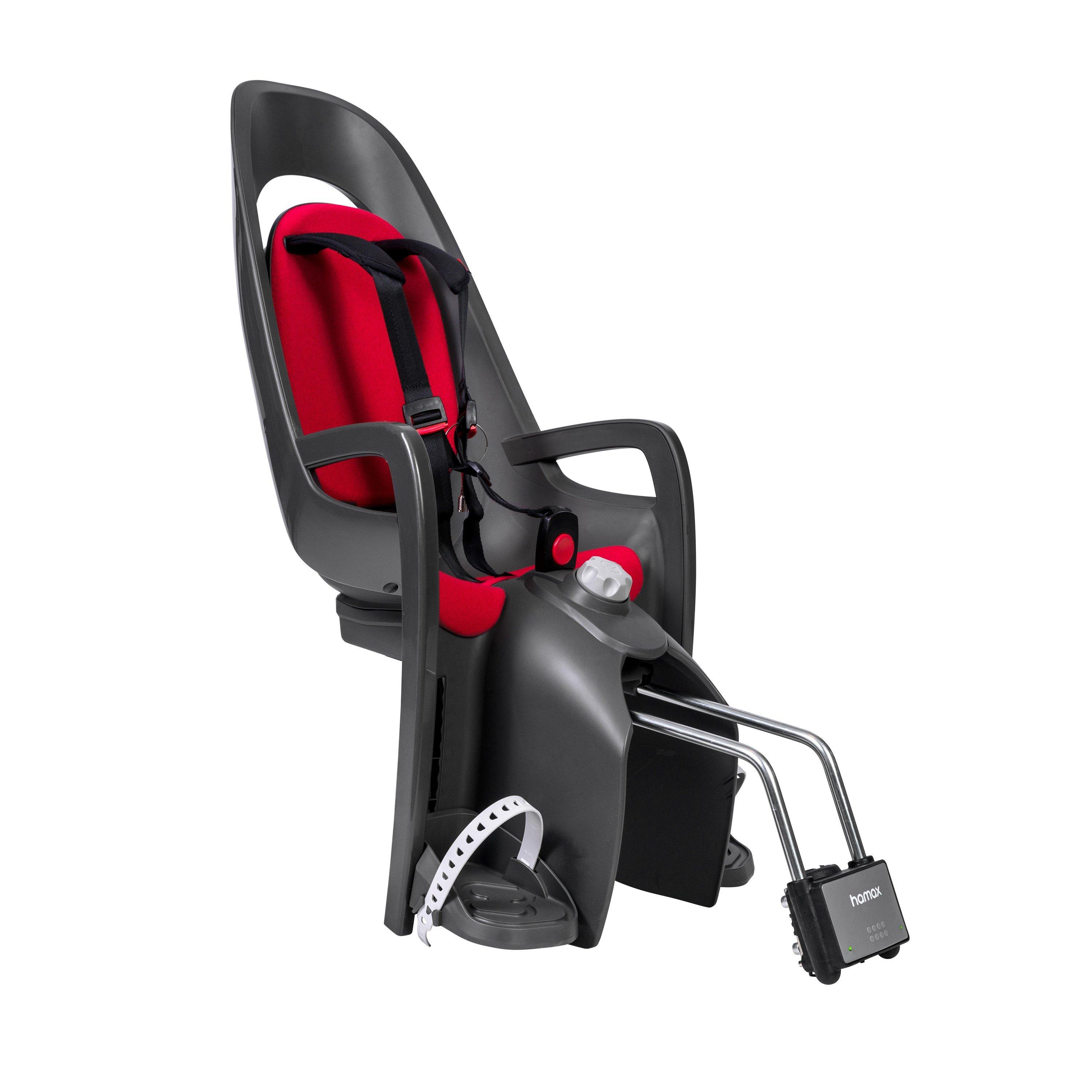 Hamax  Caress Child Bike Seat With Lockable Bracket - Grey/Red