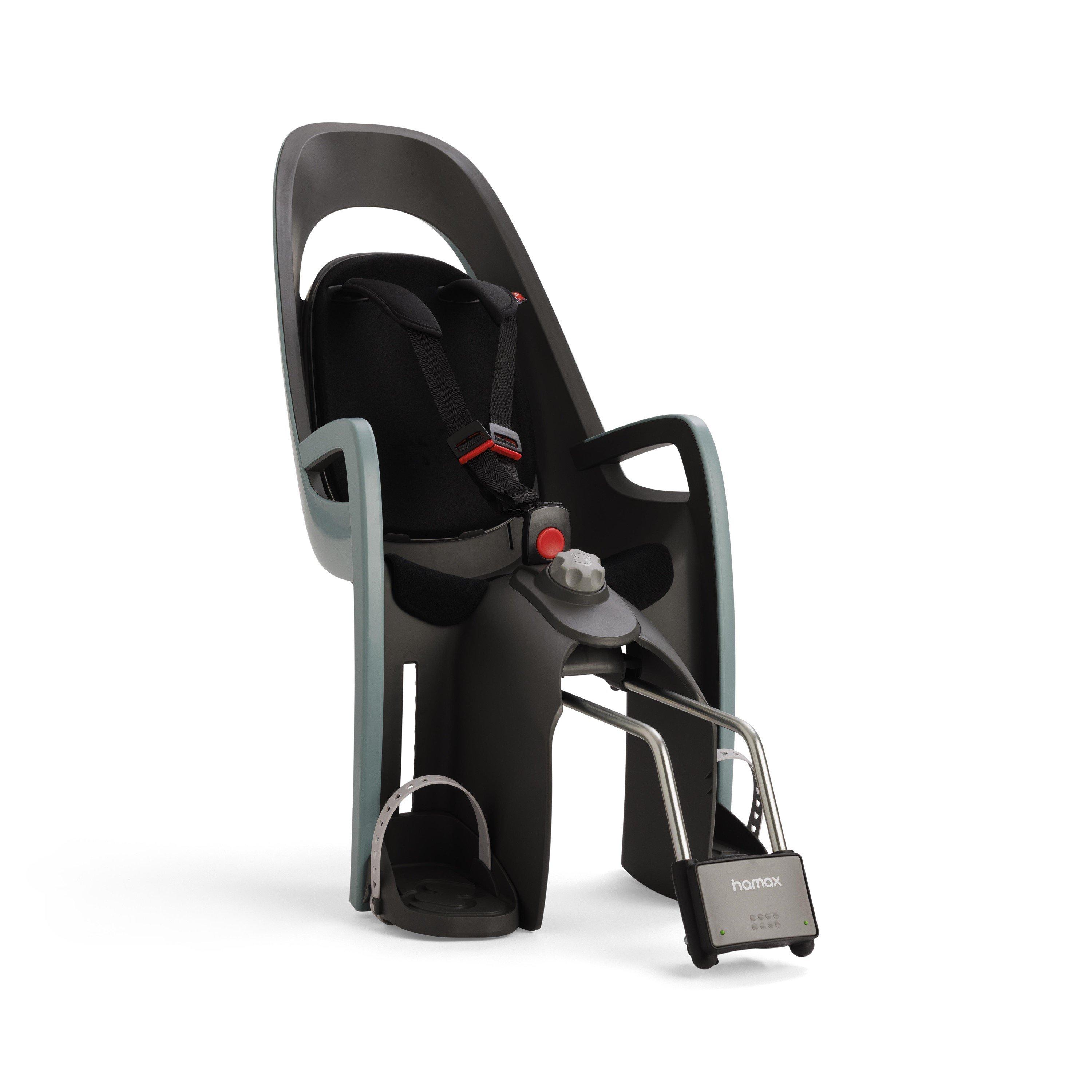 Green/Black - Hamax - Caress Child Bike Seat With Lockable Bracket - 1