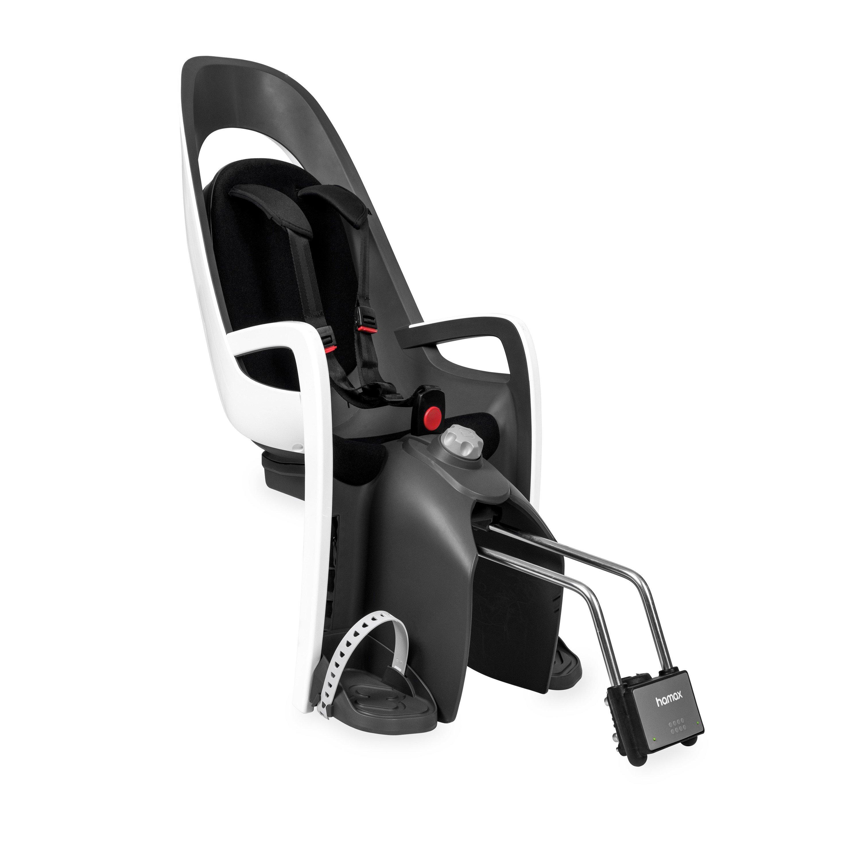 Hamax  Caress Child Bike Seat With Lockable Bracket - White/Black