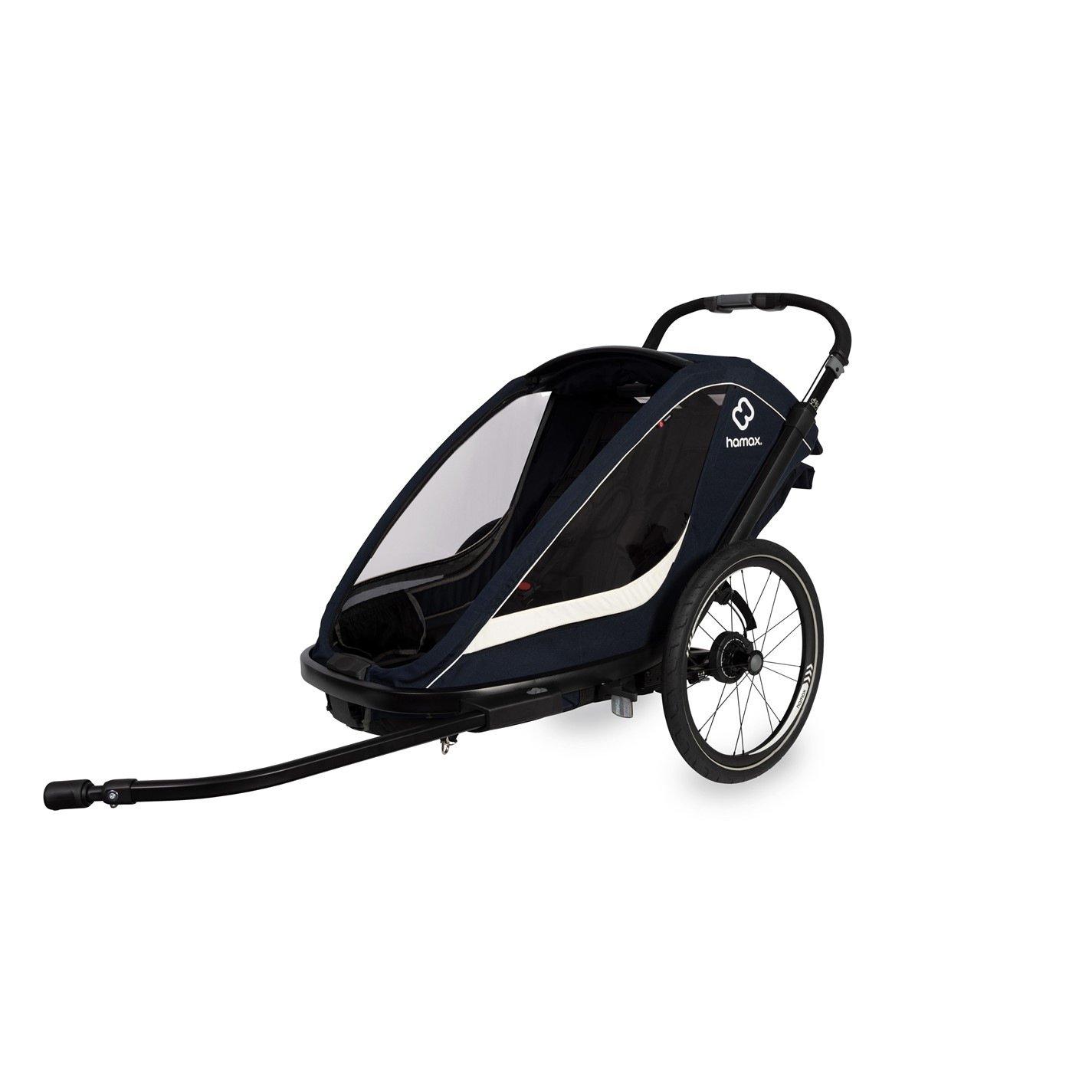 Navy/Cream - Hamax - Breeze Twin Child Bike Trailer - 1