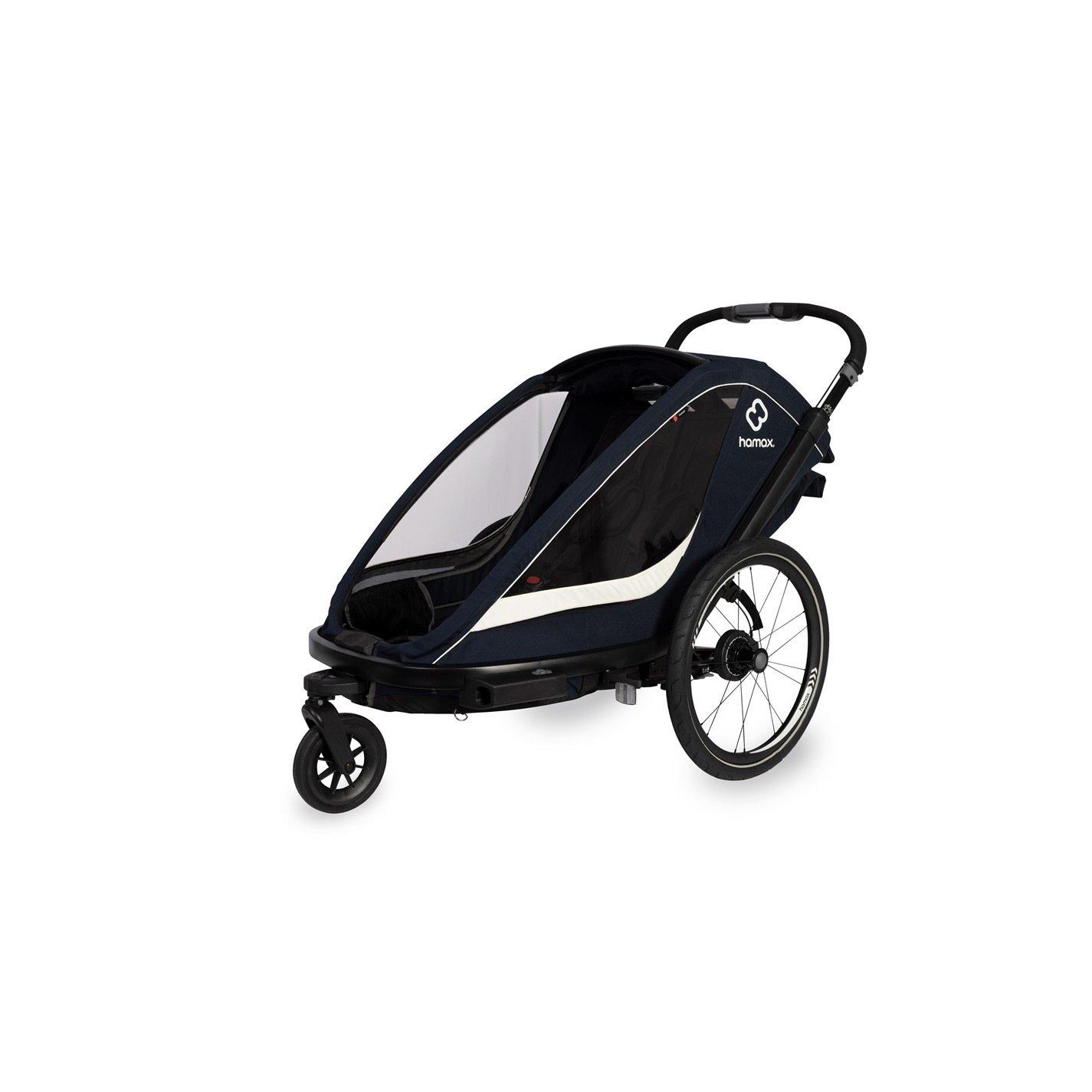 Navy/Cream - Hamax - Breeze Twin Child Bike Trailer - 2