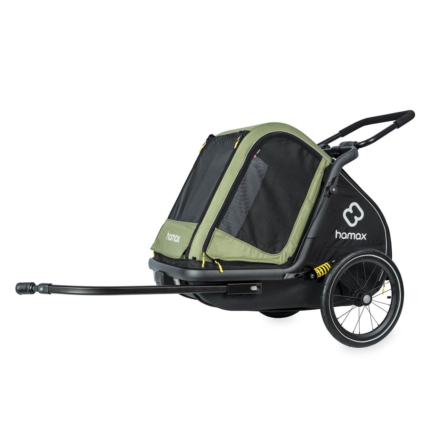 Green - Hamax - Pluto Dog Trailer Medium - 1