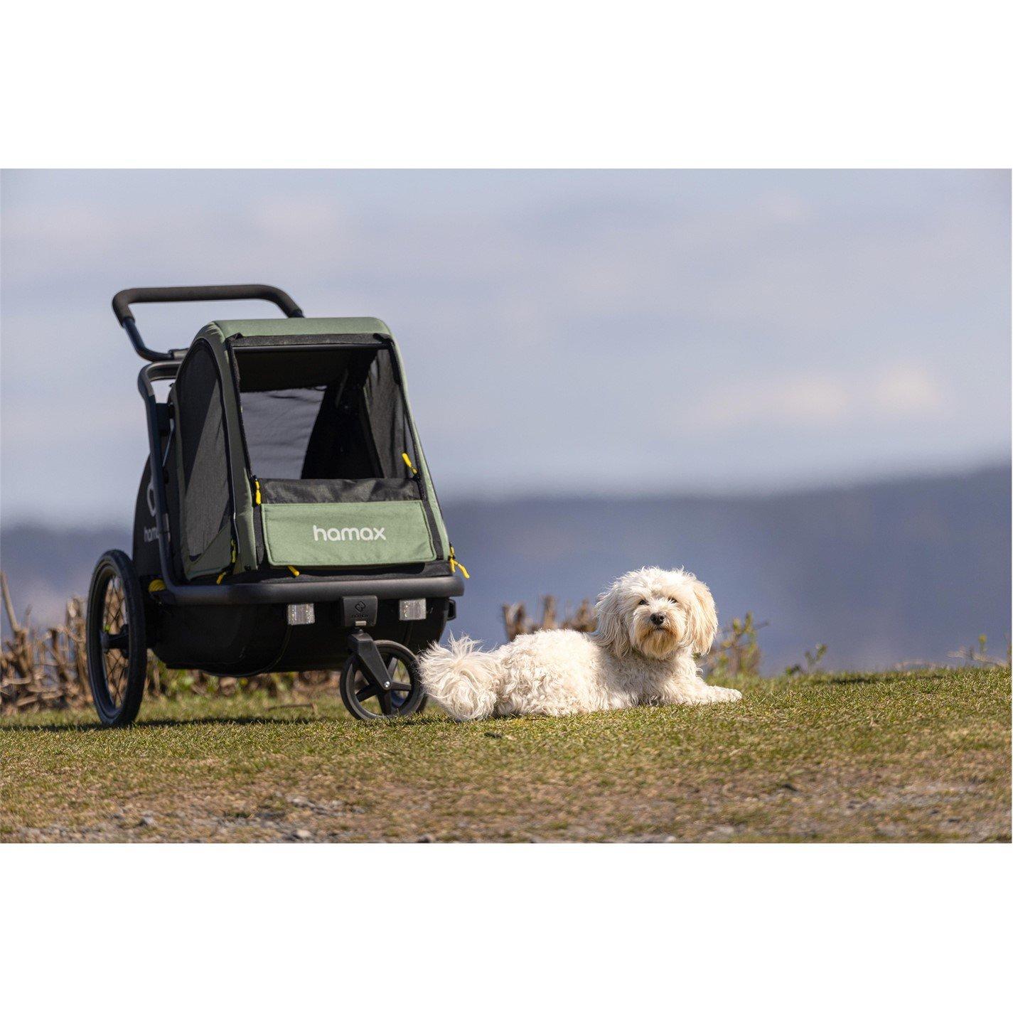 Green - Hamax - Pluto Dog Trailer Medium - 16