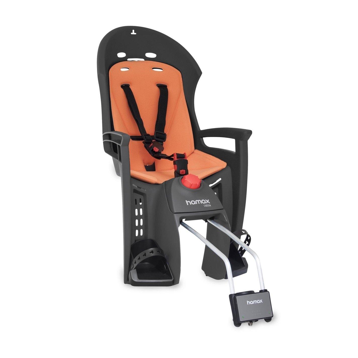 Hamax  Siesta Child Bike Seat With Lockable Bracket - Grey/Orange