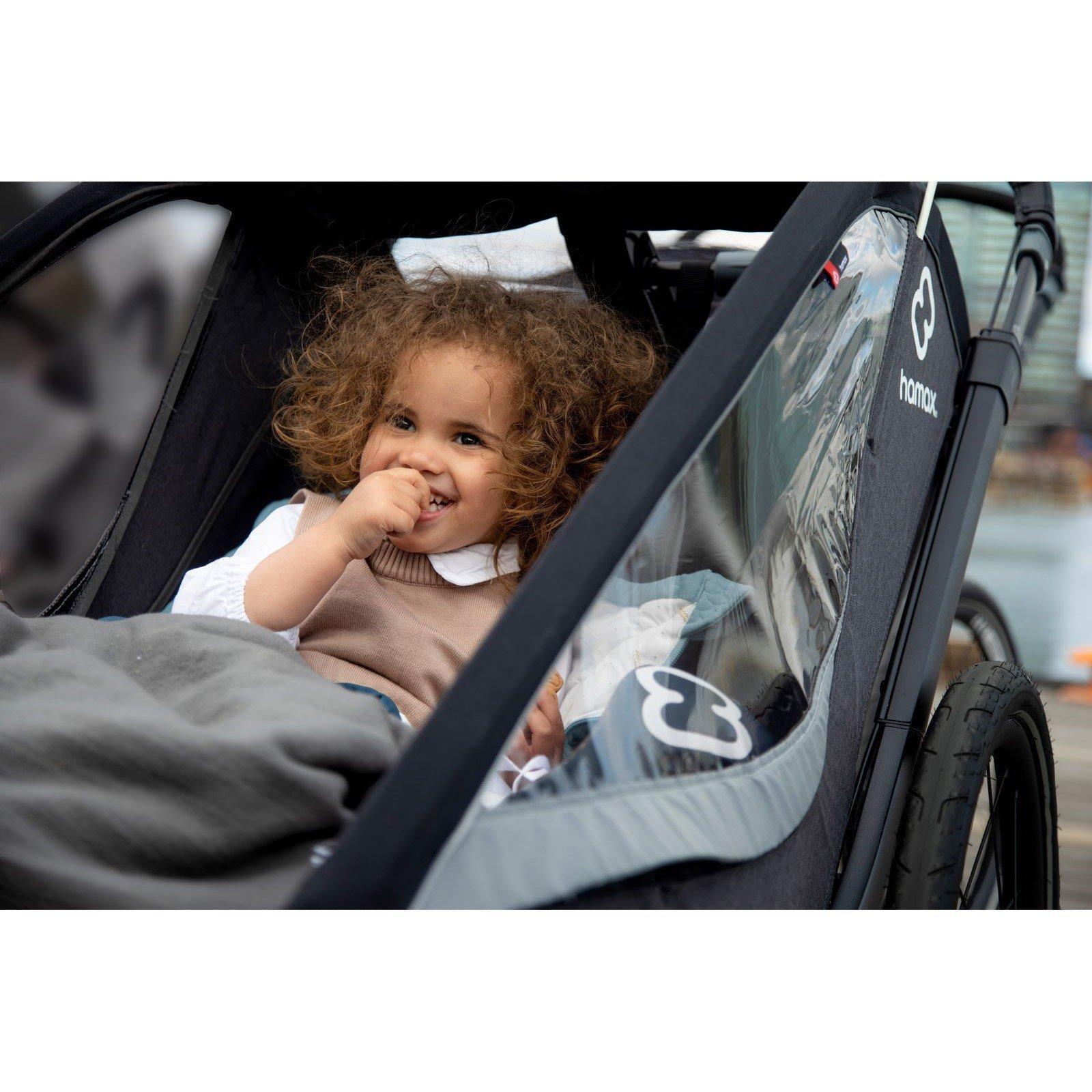 Grey/Black - Hamax - Cocoon Child Bike Trailer - 7