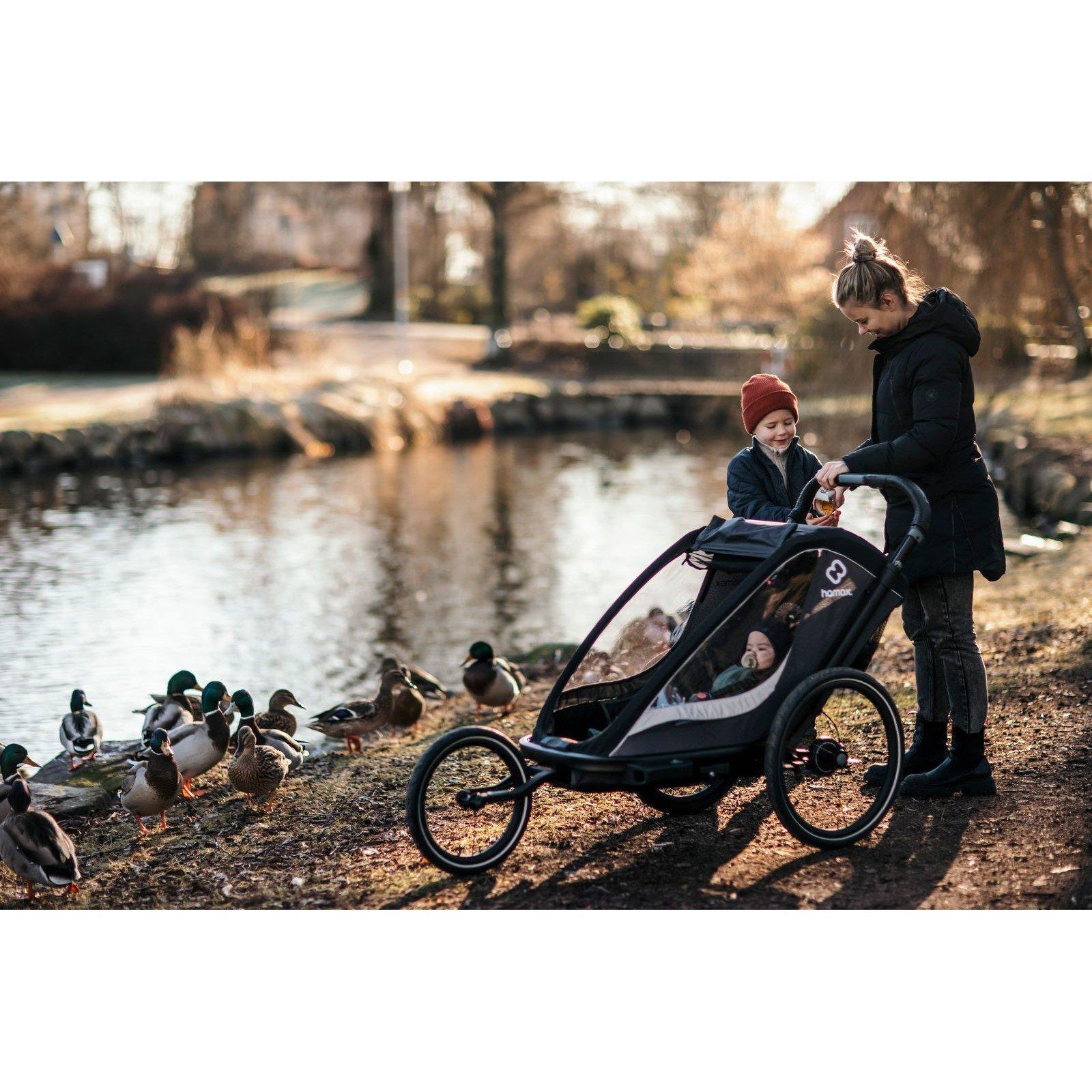 Grey/Black - Hamax - Cocoon Child Bike Trailer - 8