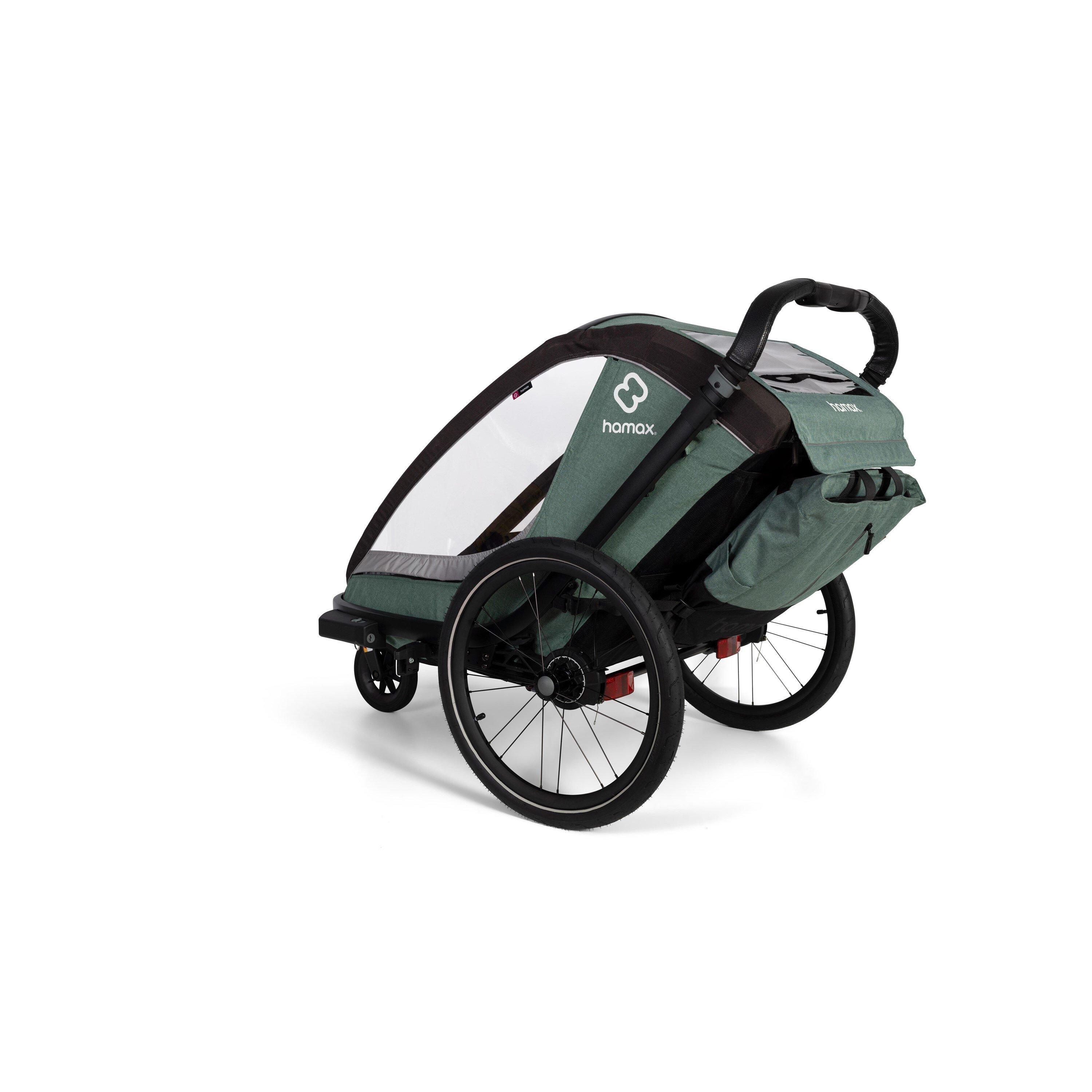 Green/Black - Hamax - Cocoon Child Bike Trailer - 4