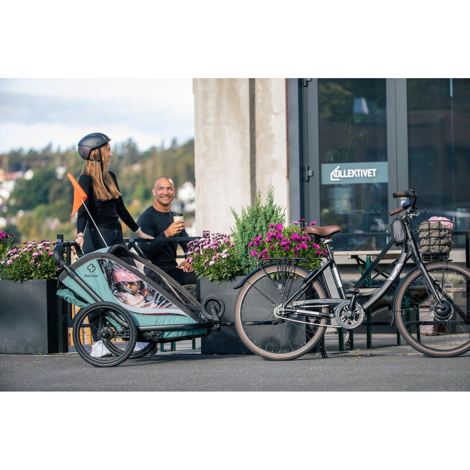 Green/Black - Hamax - Cocoon Child Bike Trailer - 10