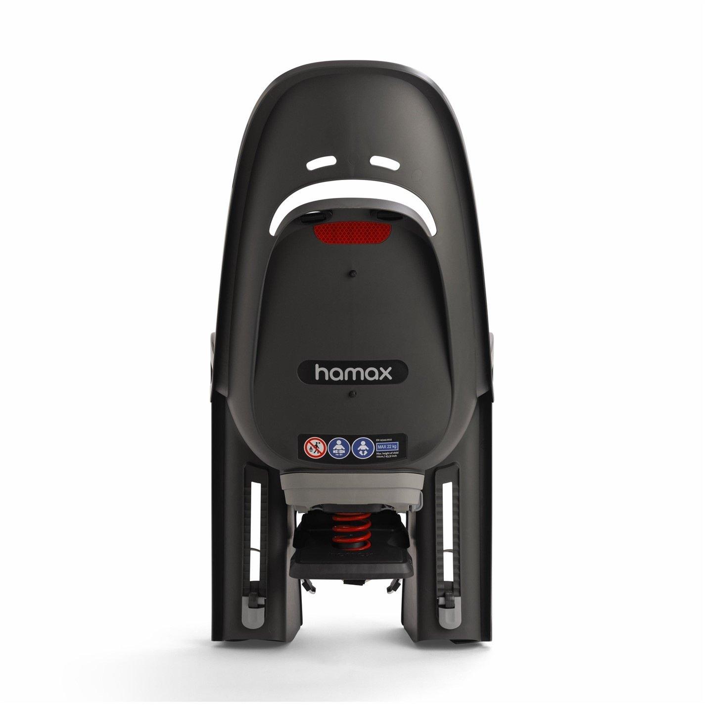 Grey/Red - Hamax - Zenith Child Bike Seat With Carrier Adapter - 3