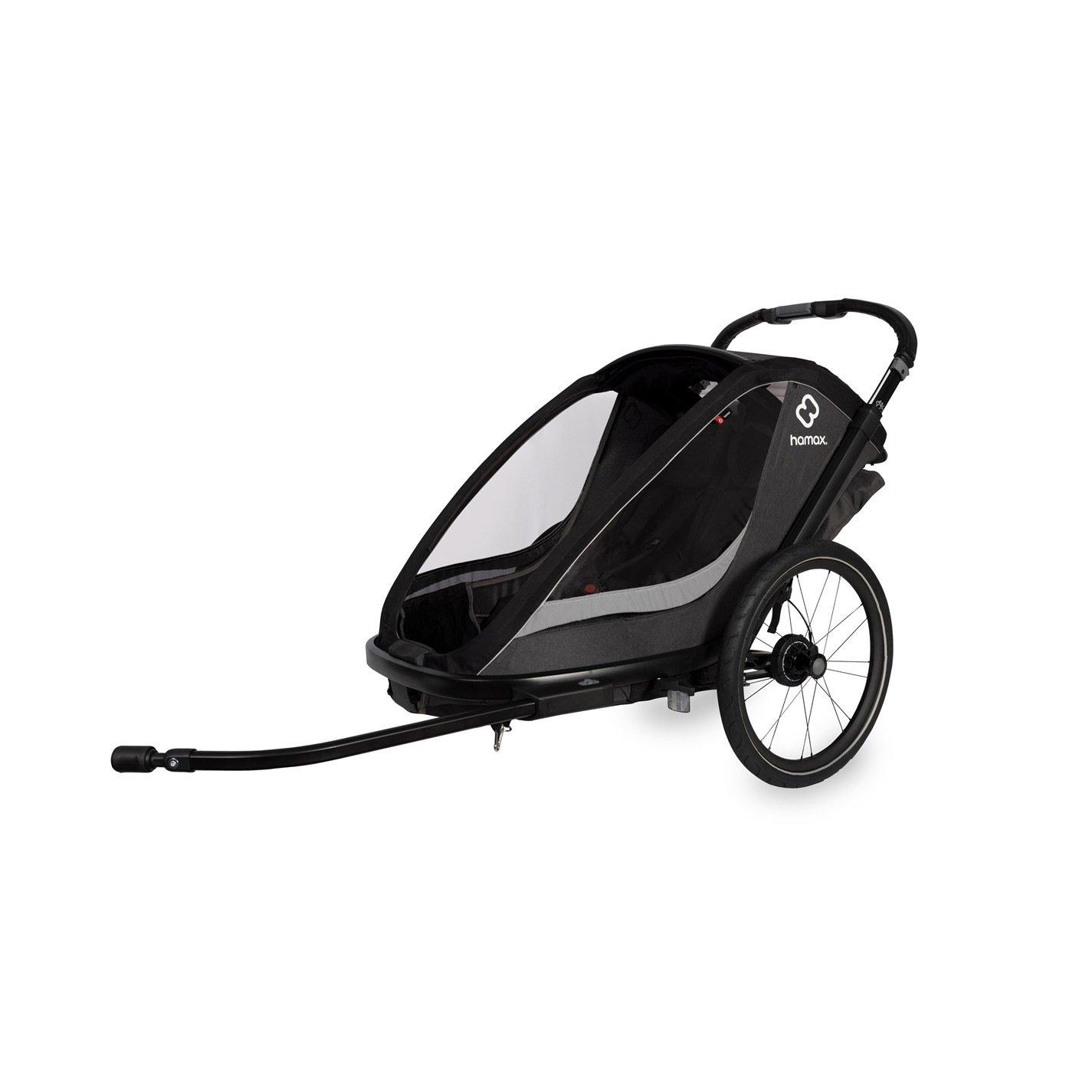 Hamax  Cocoon Twin Child Bike Trailer - Grey/Black - Twin