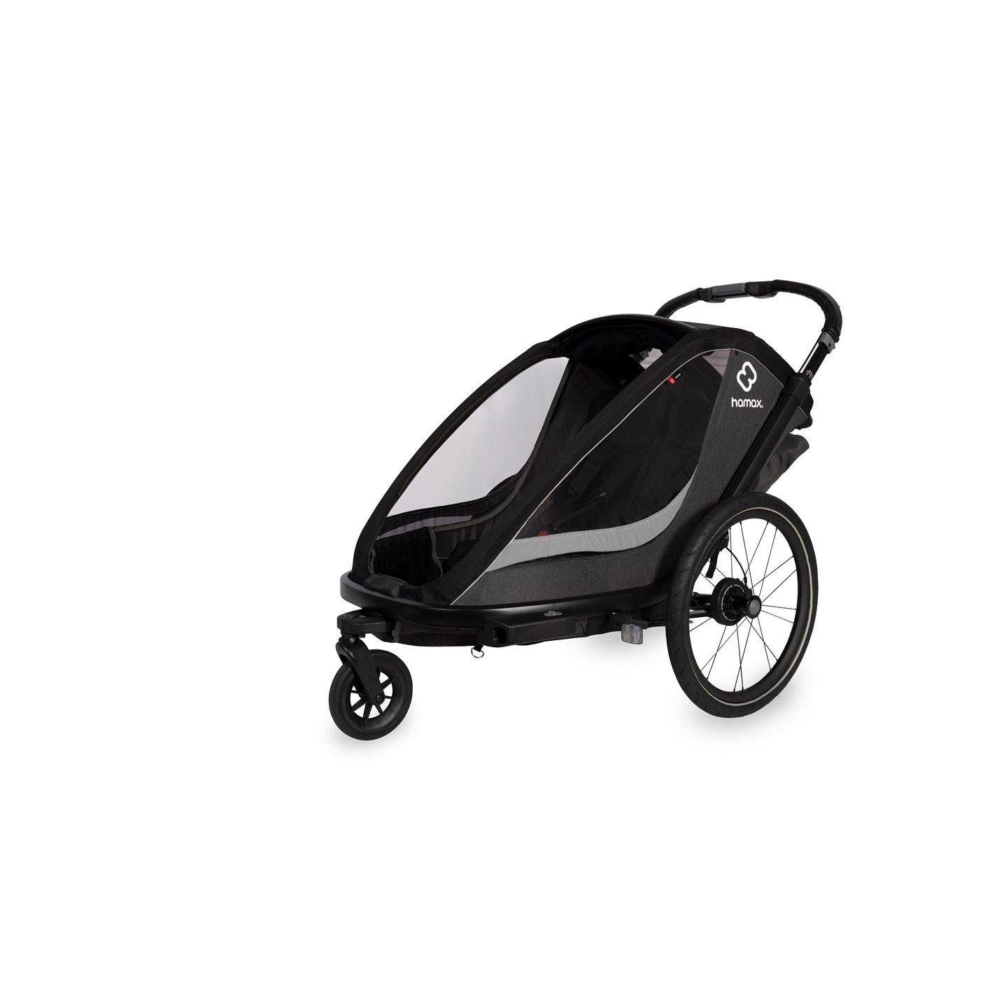 Grey/Black - Hamax - Cocoon Twin Child Bike Trailer - 3