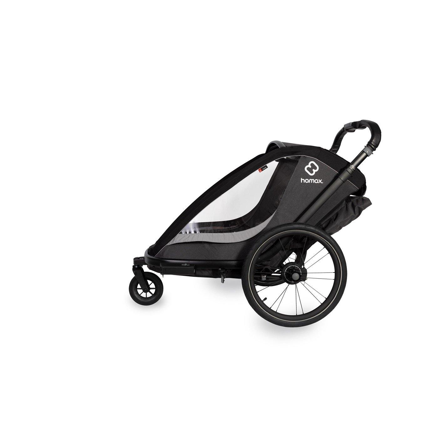 Grey/Black - Hamax - Cocoon Twin Child Bike Trailer - 4