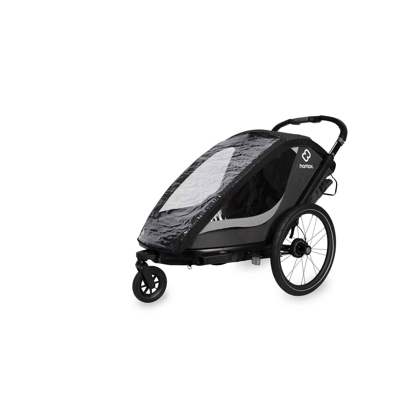 Grey/Black - Hamax - Cocoon Twin Child Bike Trailer - 5