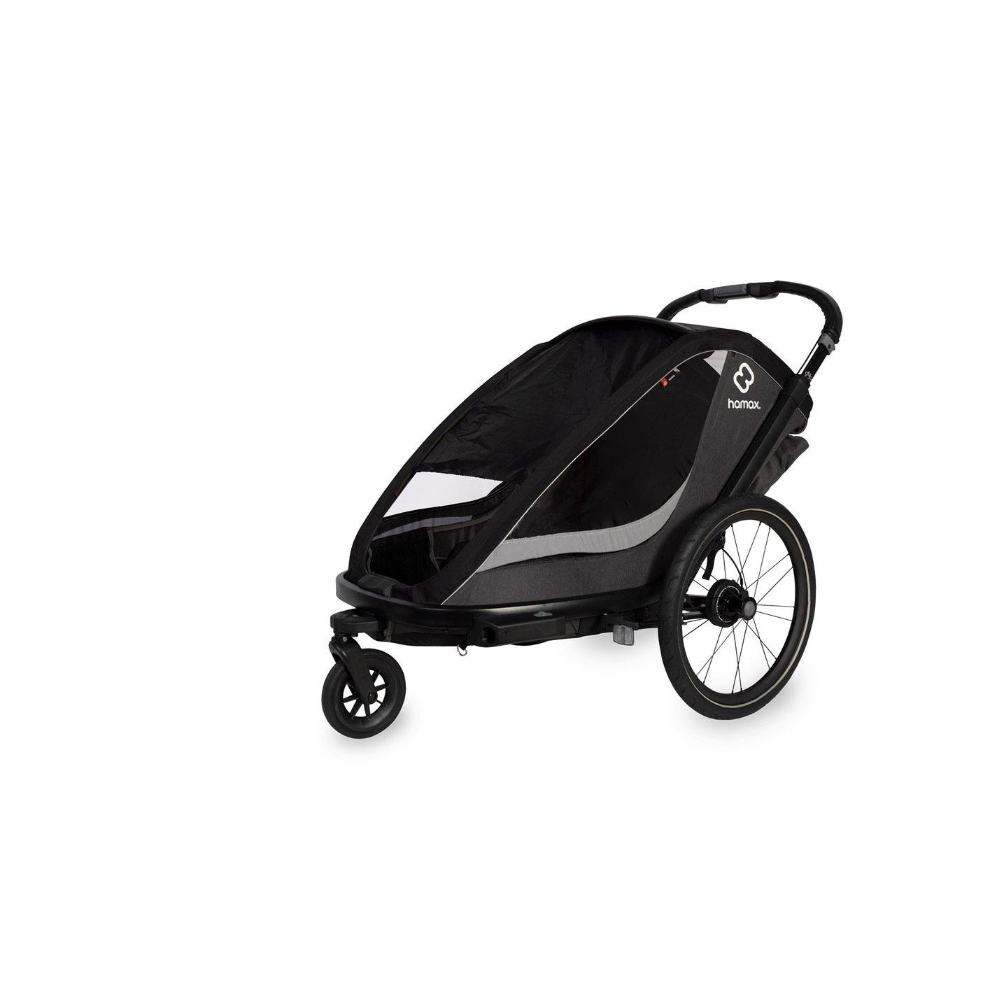 Grey/Black - Hamax - Cocoon Twin Child Bike Trailer - 6