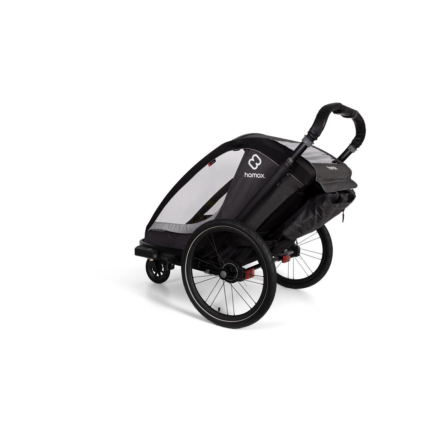 Grey/Black - Hamax - Cocoon Twin Child Bike Trailer - 8