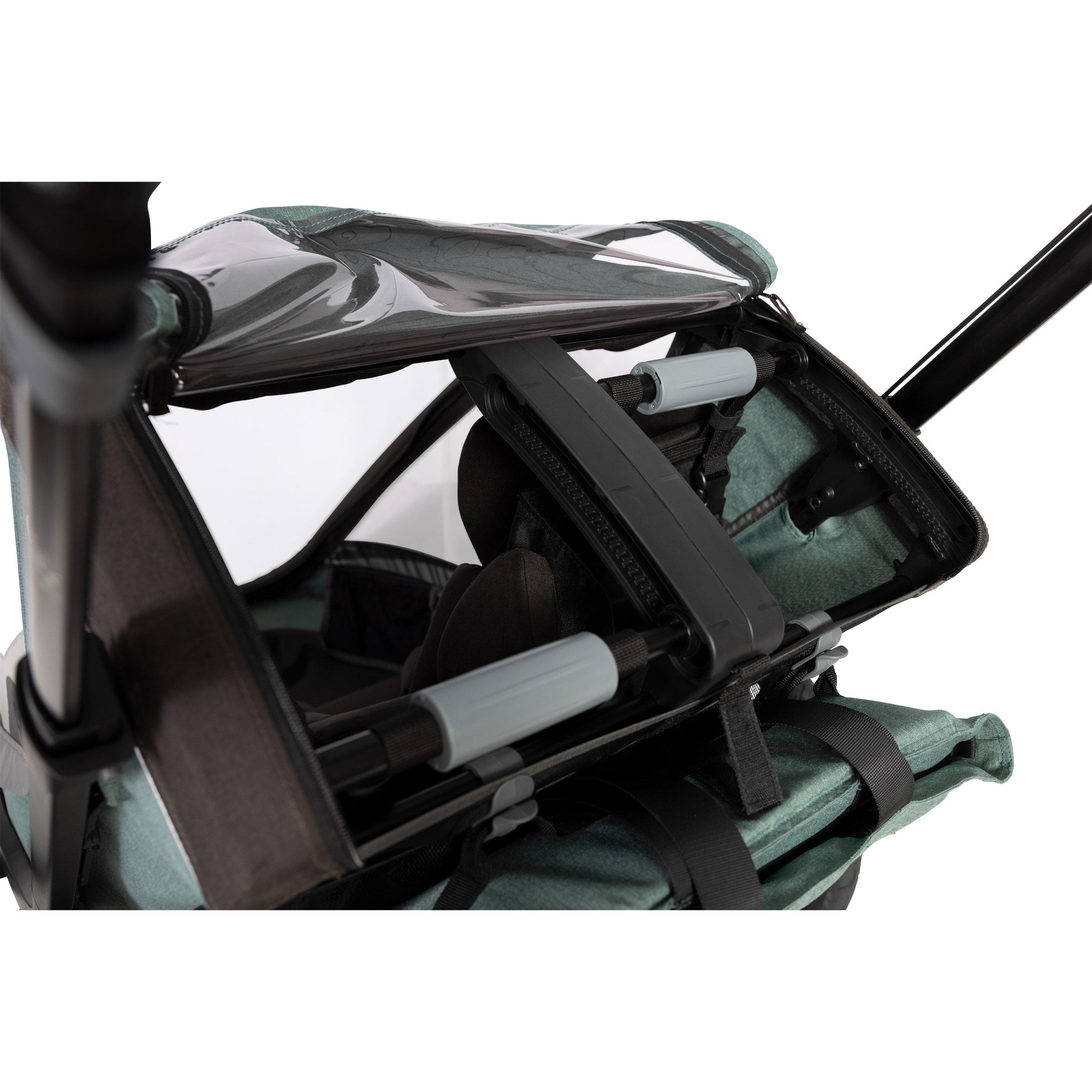 Green/Black - Hamax - Cocoon Twin Child Bike Trailer - 7