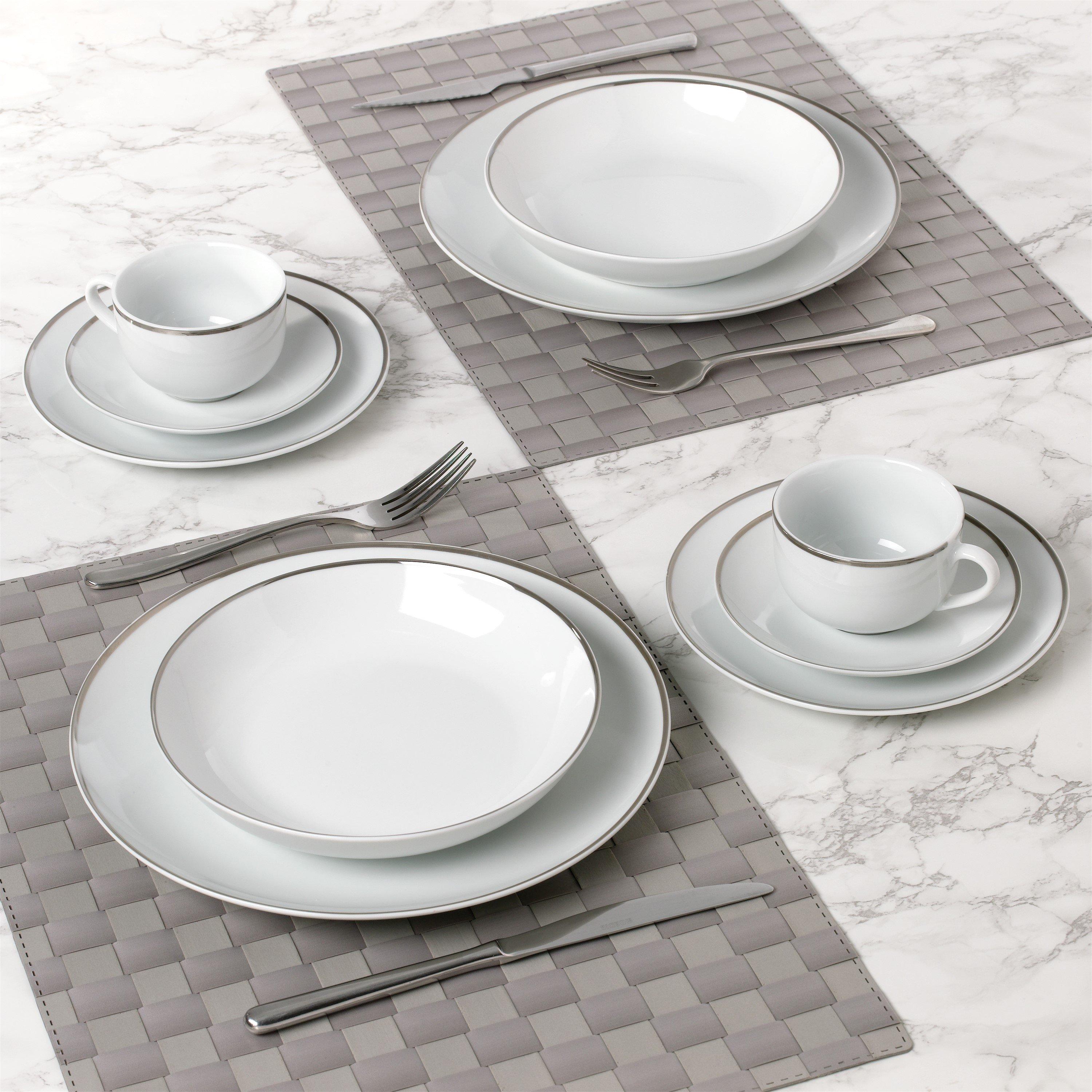 White - Waterside - 30PC Platinum Dinner Set - 2