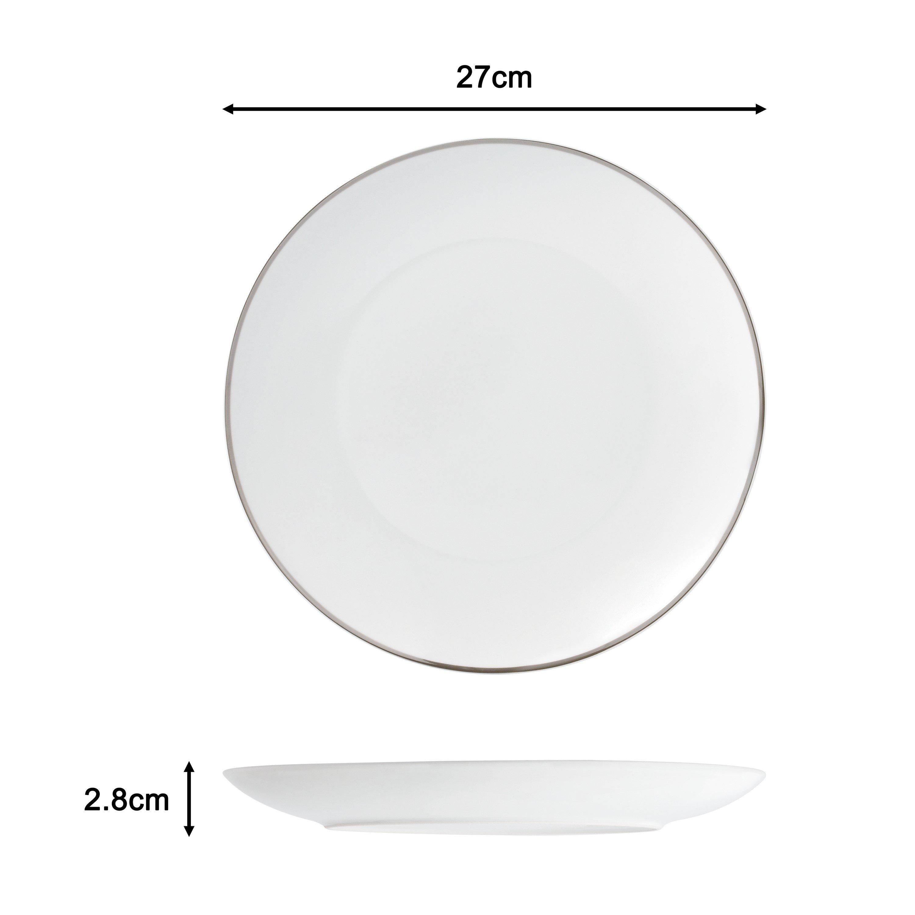 White - Waterside - 30PC Platinum Dinner Set - 4