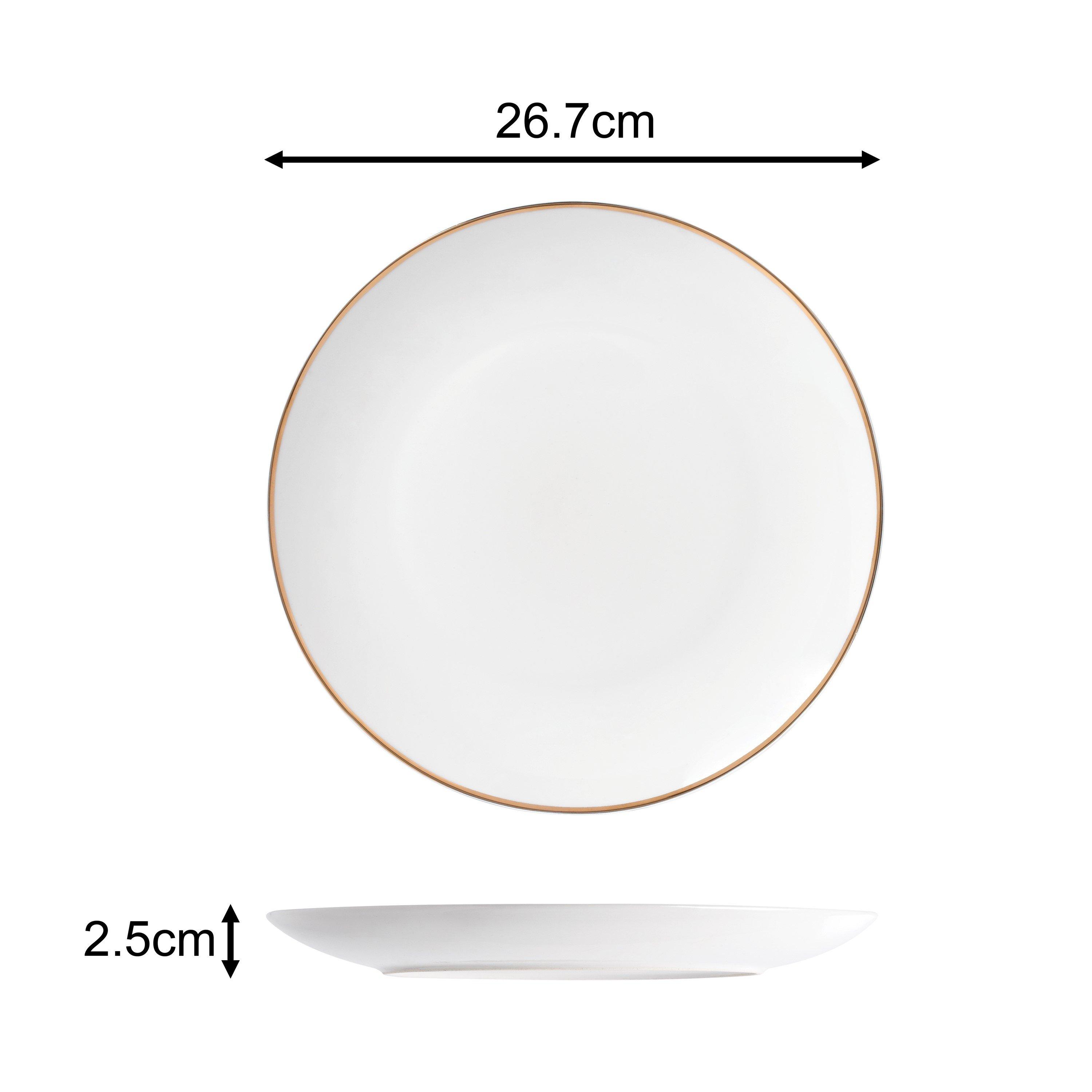 White - Waterside - 12pc Goldline Dinner Set - 4