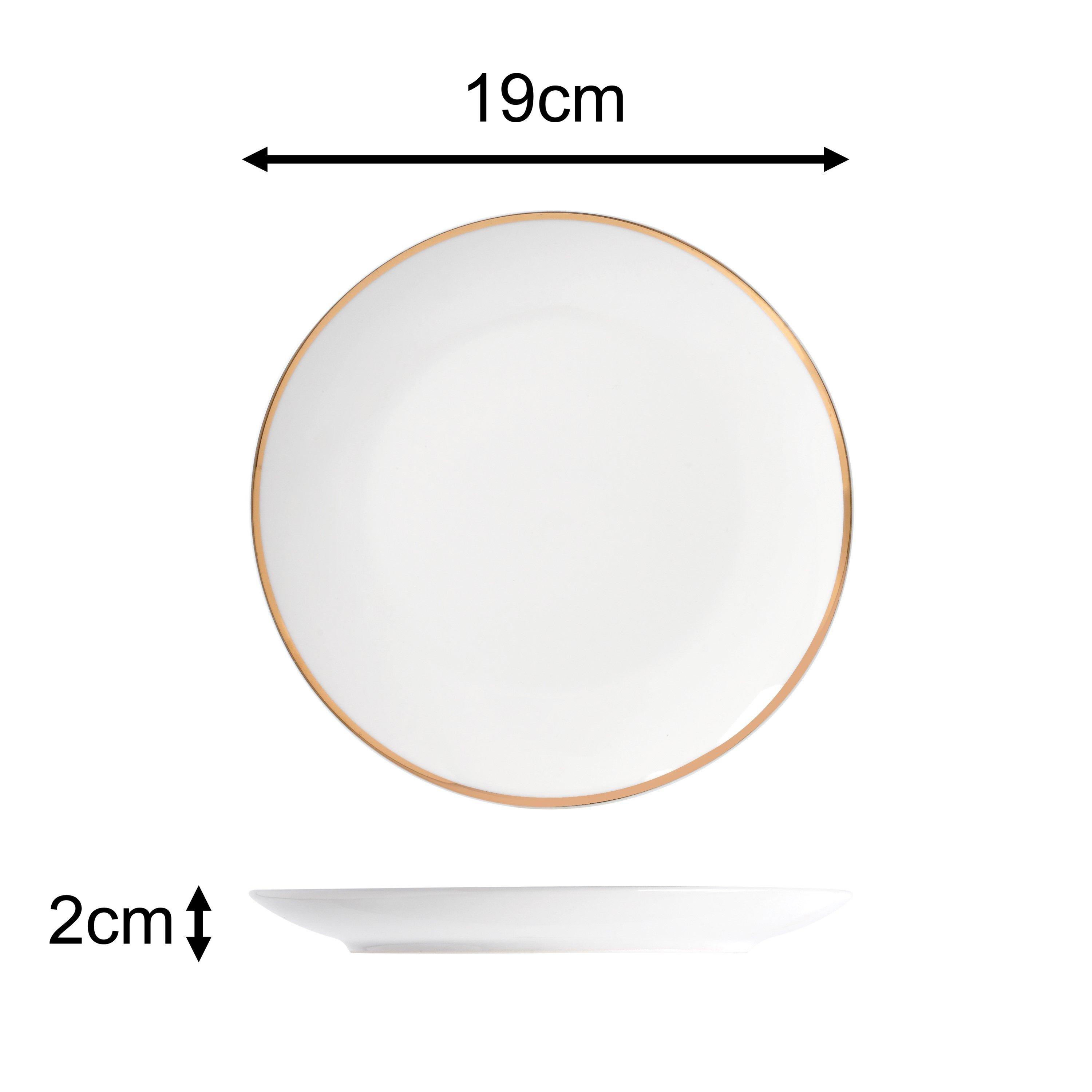 White - Waterside - 12pc Goldline Dinner Set - 5