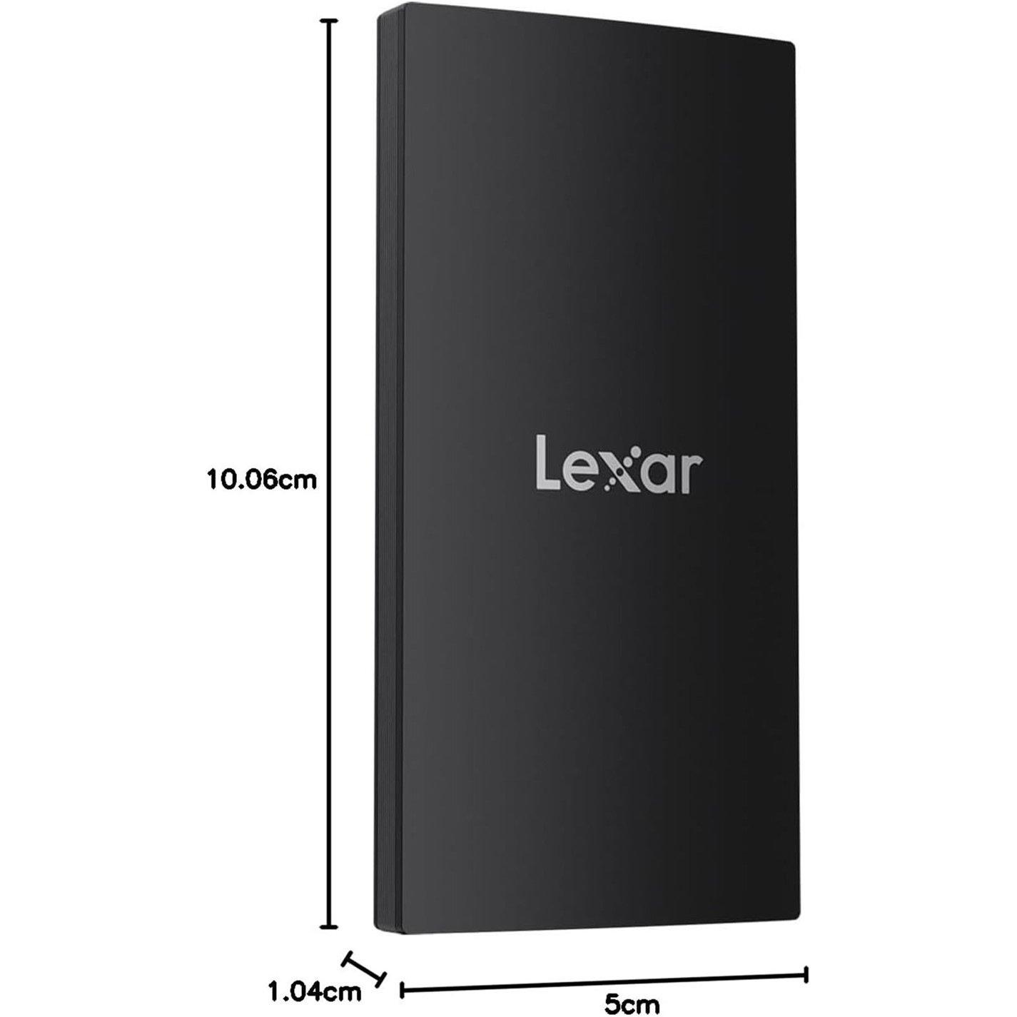 Black - Lexar - 1TB 1050MB/S USB 3.2 Portable SSD Hard Drive LSL30001T - 4