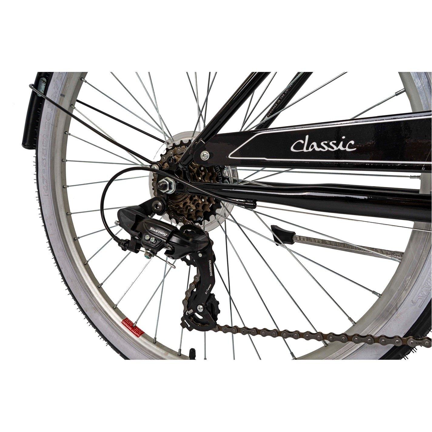 Black - Dawes - Dawes Classic Heritage Hybrid Bike - 3