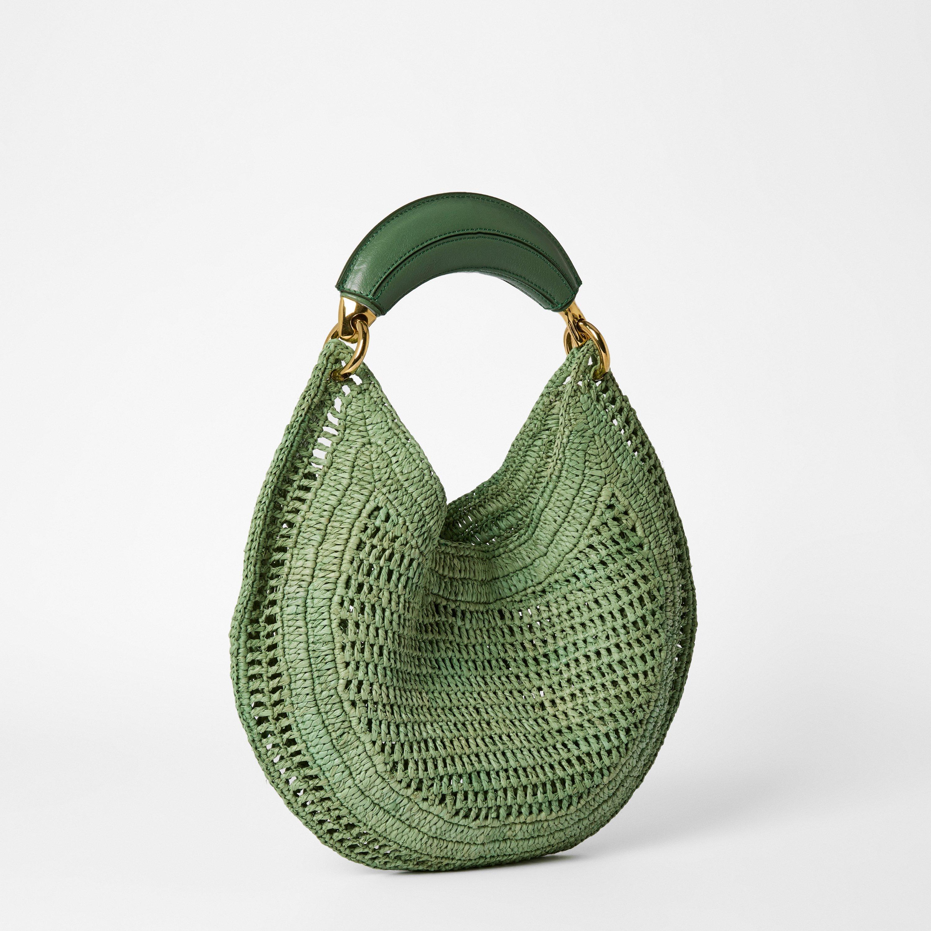 Tea Leaf Green - Chloe - Women's Summer Banana Straw Bags - 2