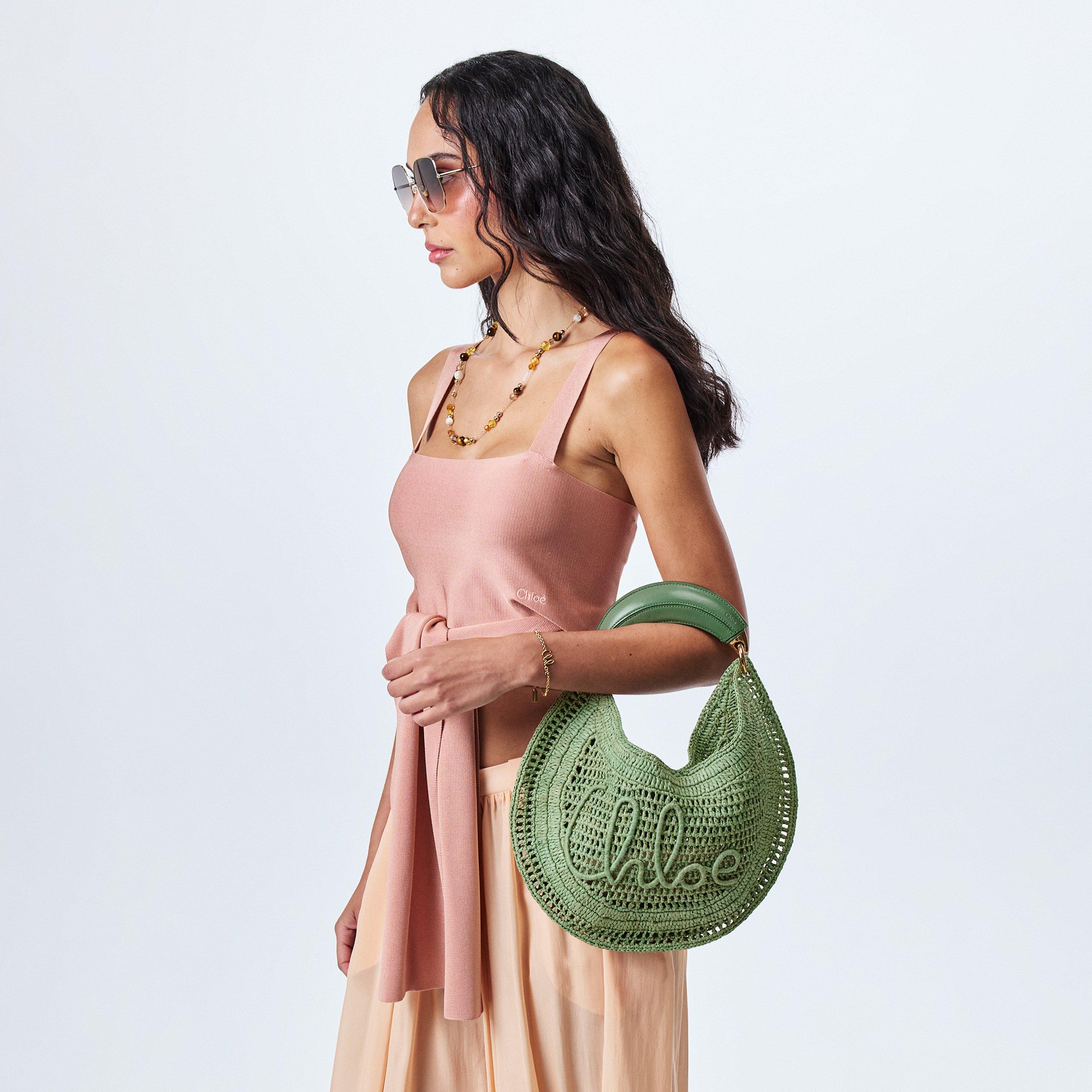 Tea Leaf Green - Chloe - Women's Summer Banana Straw Bags - 3