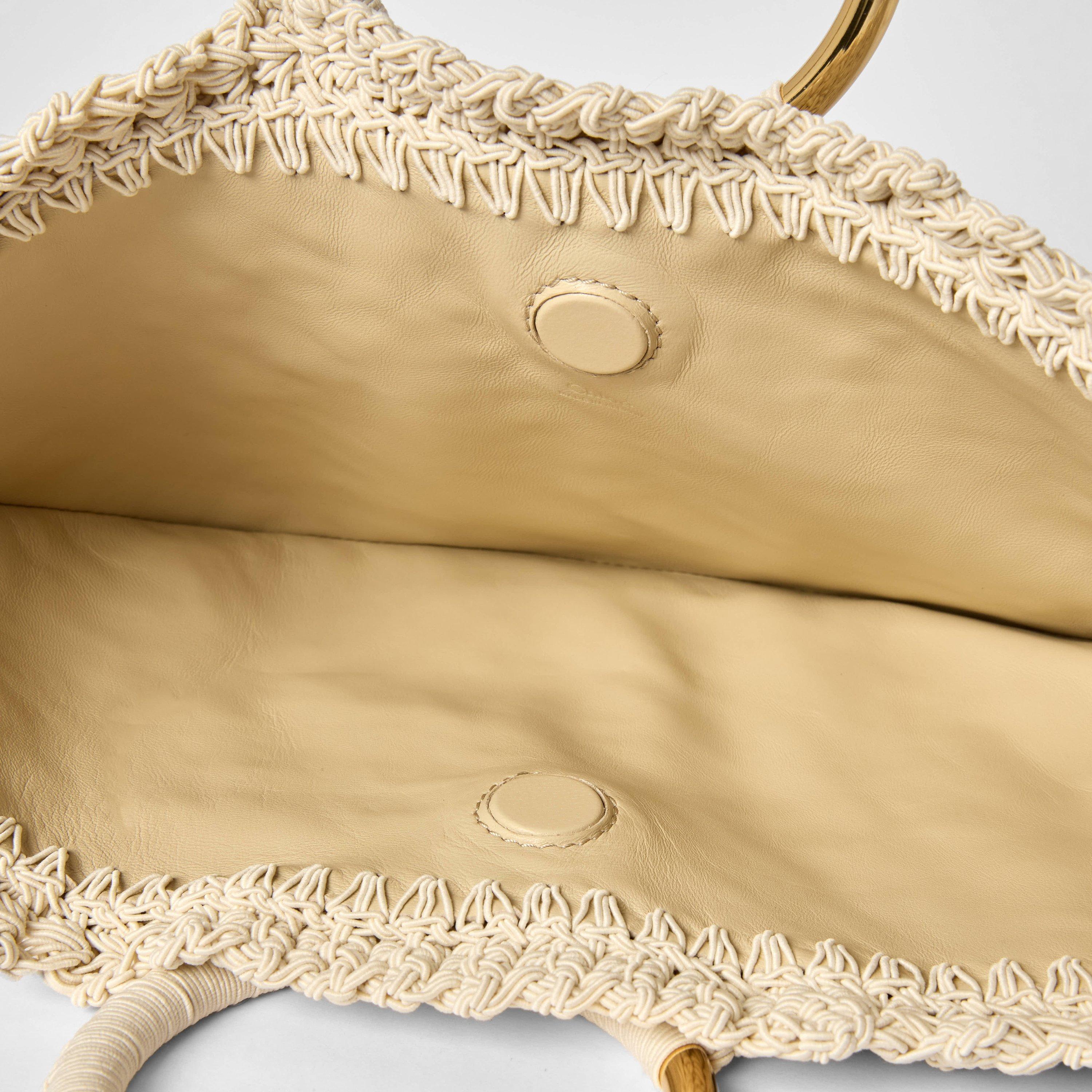 Deep Ivory - Chloe - Women's Paravent Straw Bags - 5