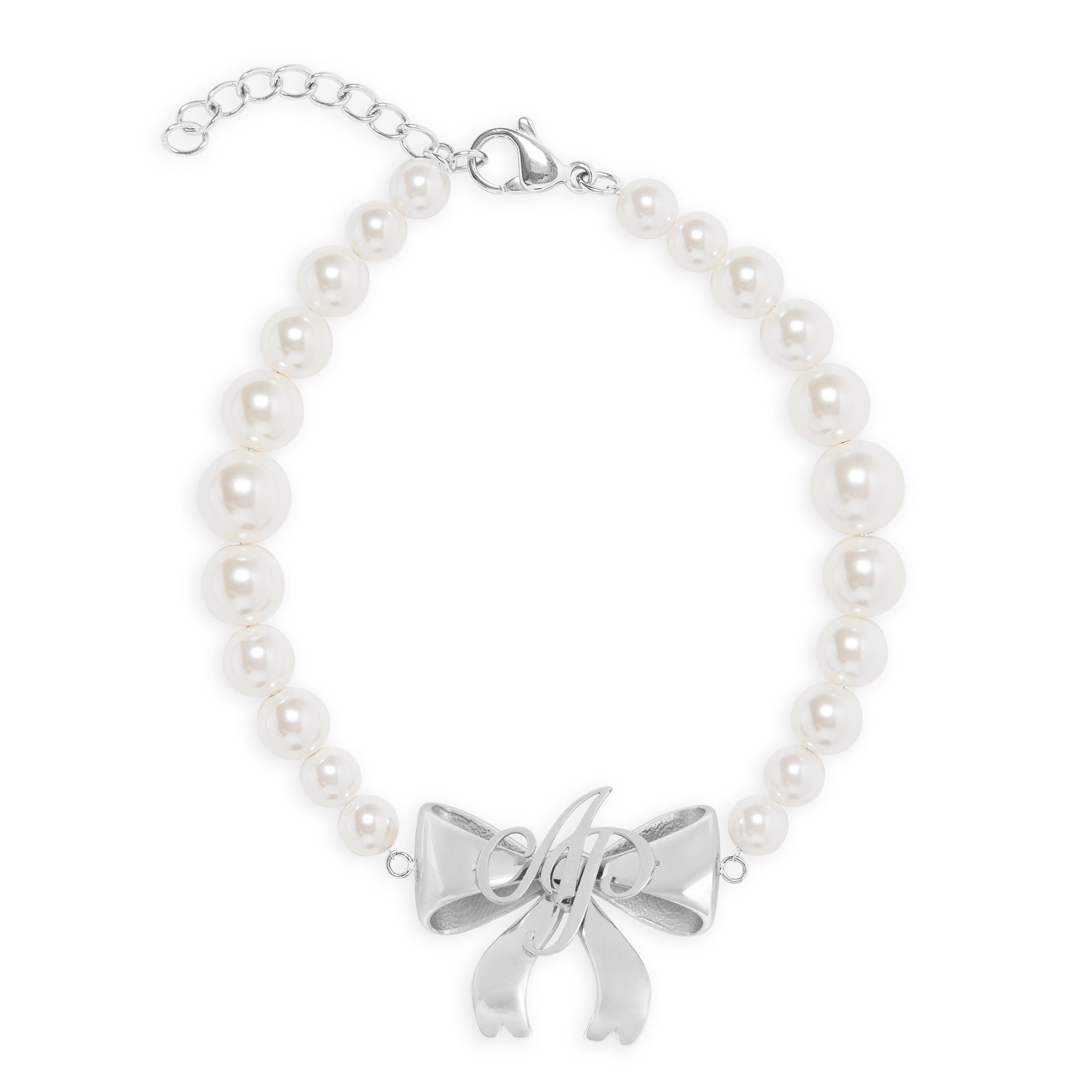 Silver - Agent Provocateur - Beki Pearl Bow Bracelet - 1