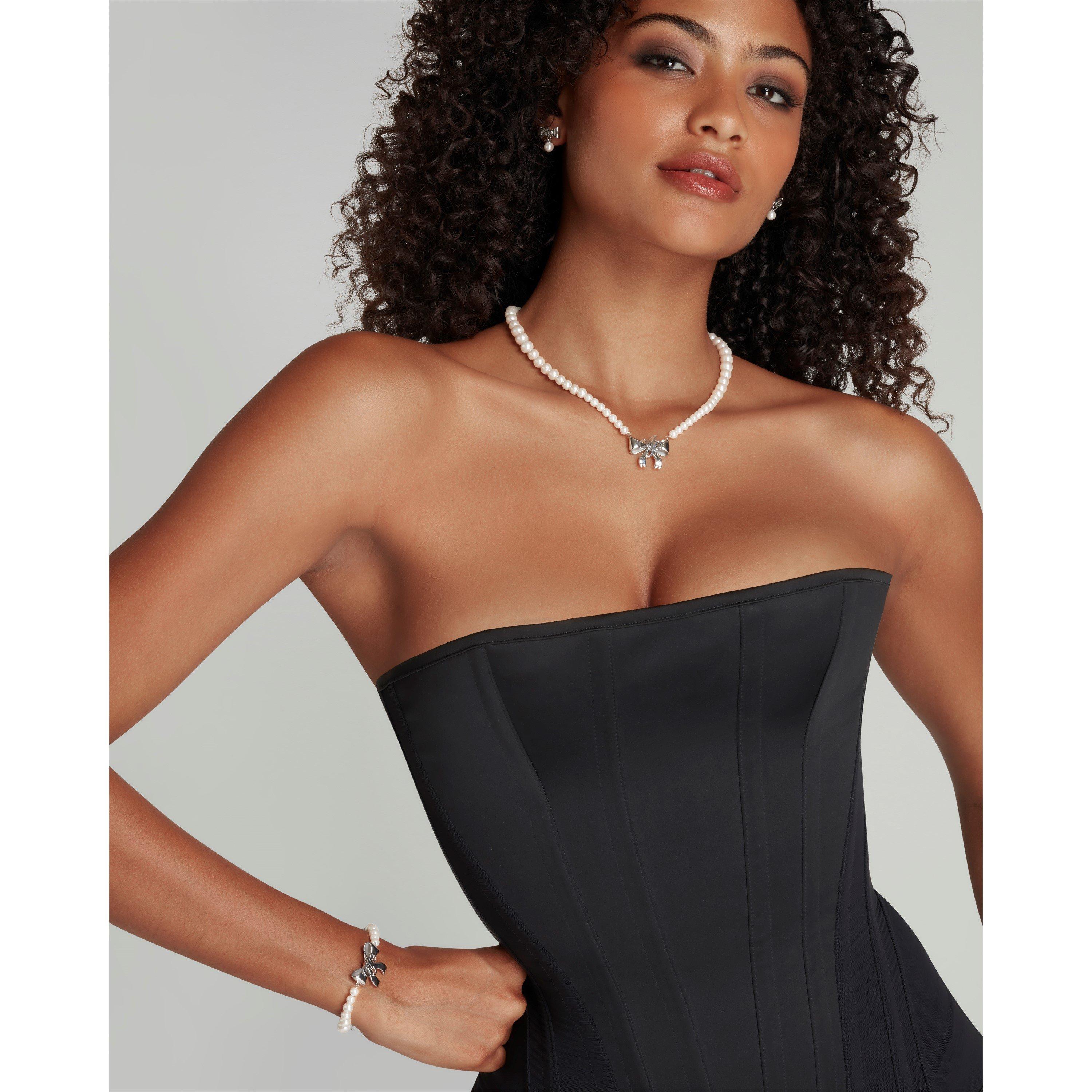 Silver - Agent Provocateur - Beki Pearl Bow Bracelet - 4