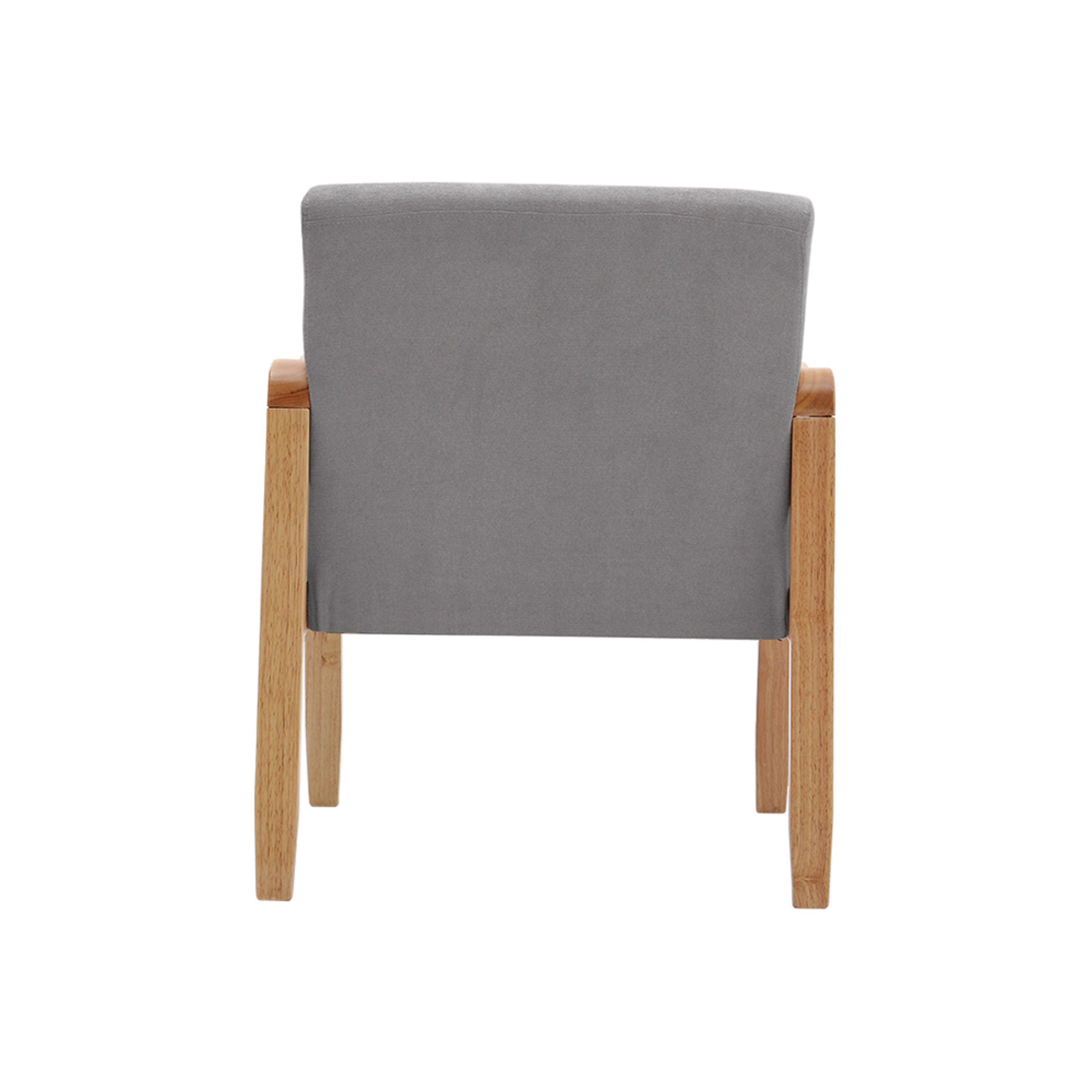 Grey - Kabinet UK - Grey Modern Wood Frame Upholstered Armchair - 7