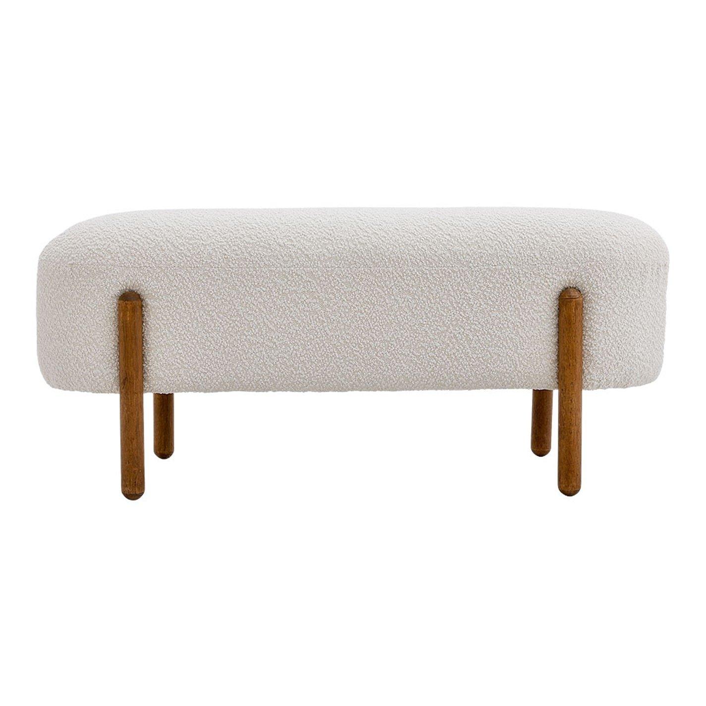 Kabinet Uk  Contemporary Upholstered Bench Beige - Medium