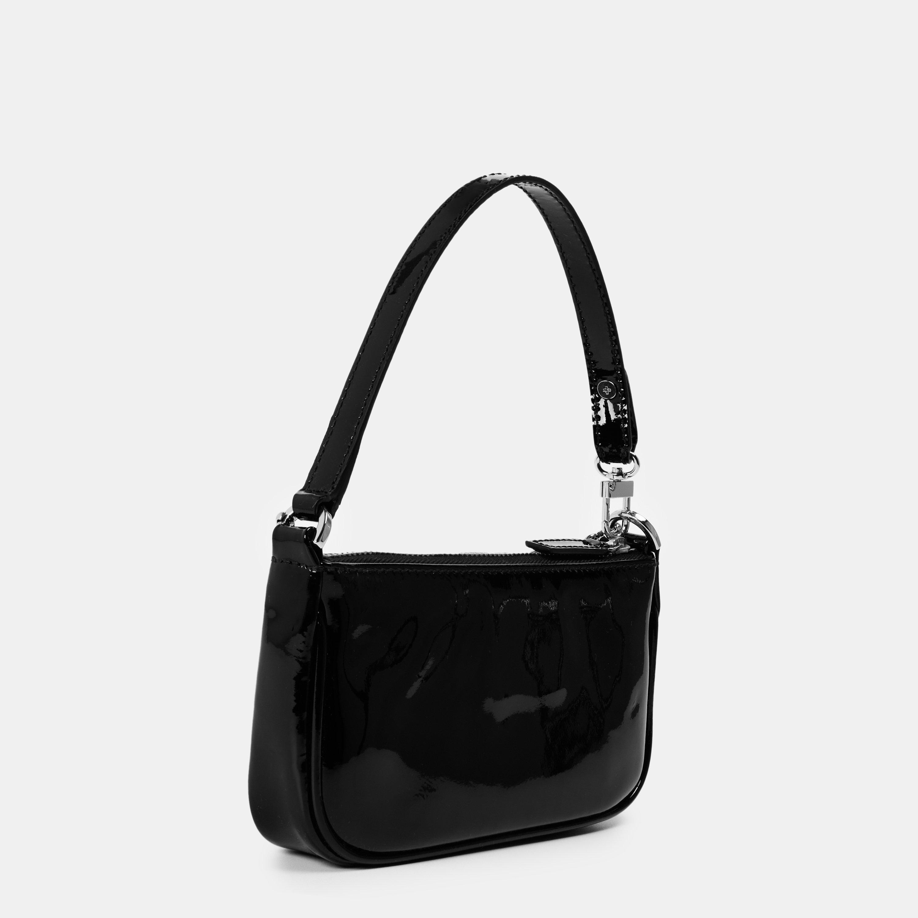 Black - By Far - Women's Mini Patent Leather Shoulder Bag - 2