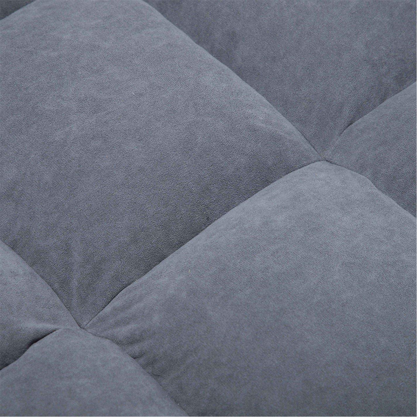 Grey - Kabinet UK - Armchair and Ottoman Set with Footstool Grey - 7