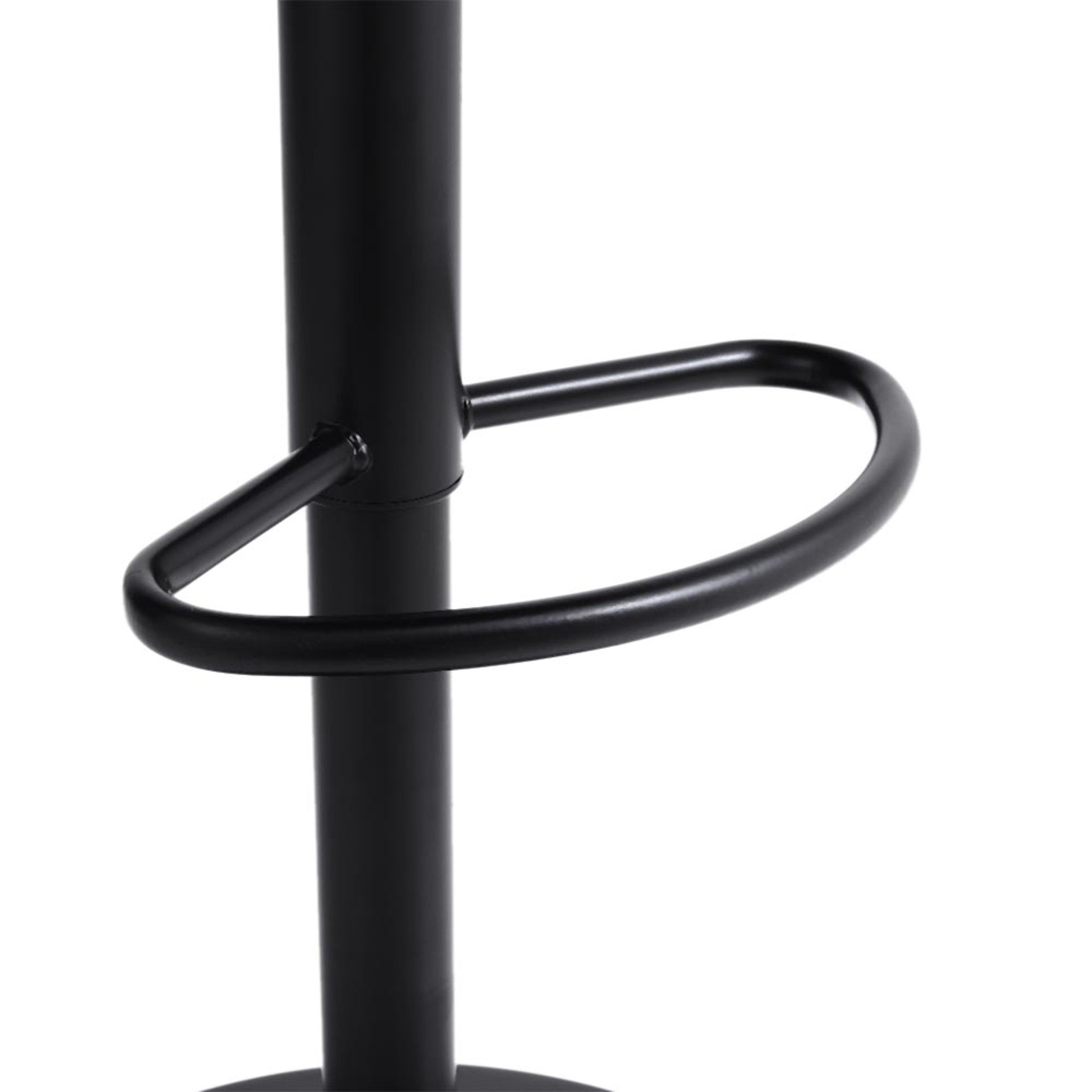 Black - Kabinet UK - 2 Pcs Faux Leather Height Adjustable Bar Stool - 8