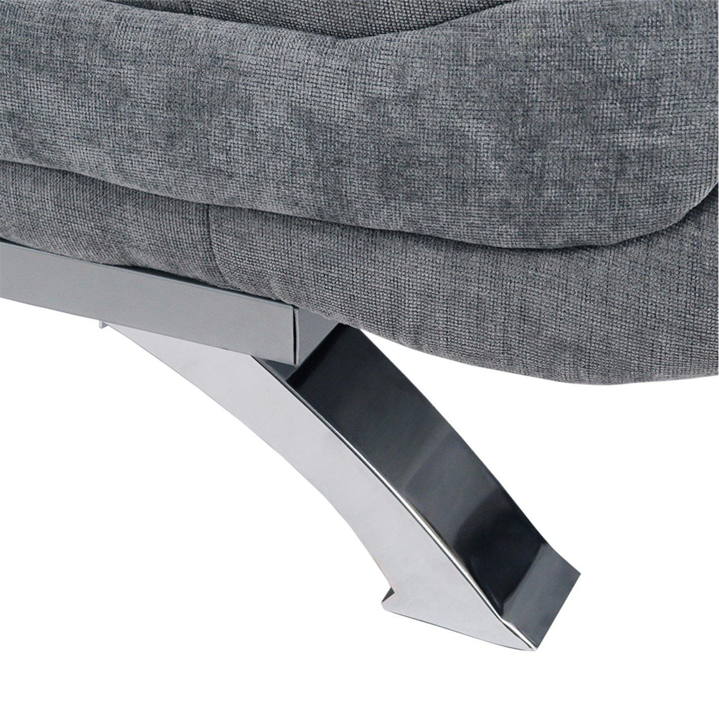 Grey - Kabinet UK - 2-Seat Convertible Sofa Bed with Pillows Grey - 5