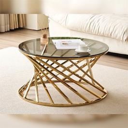 Comfy Living Round Metal Coffee Table