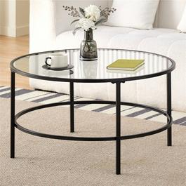 Comfy Living Glass topped Round Coffee Table
