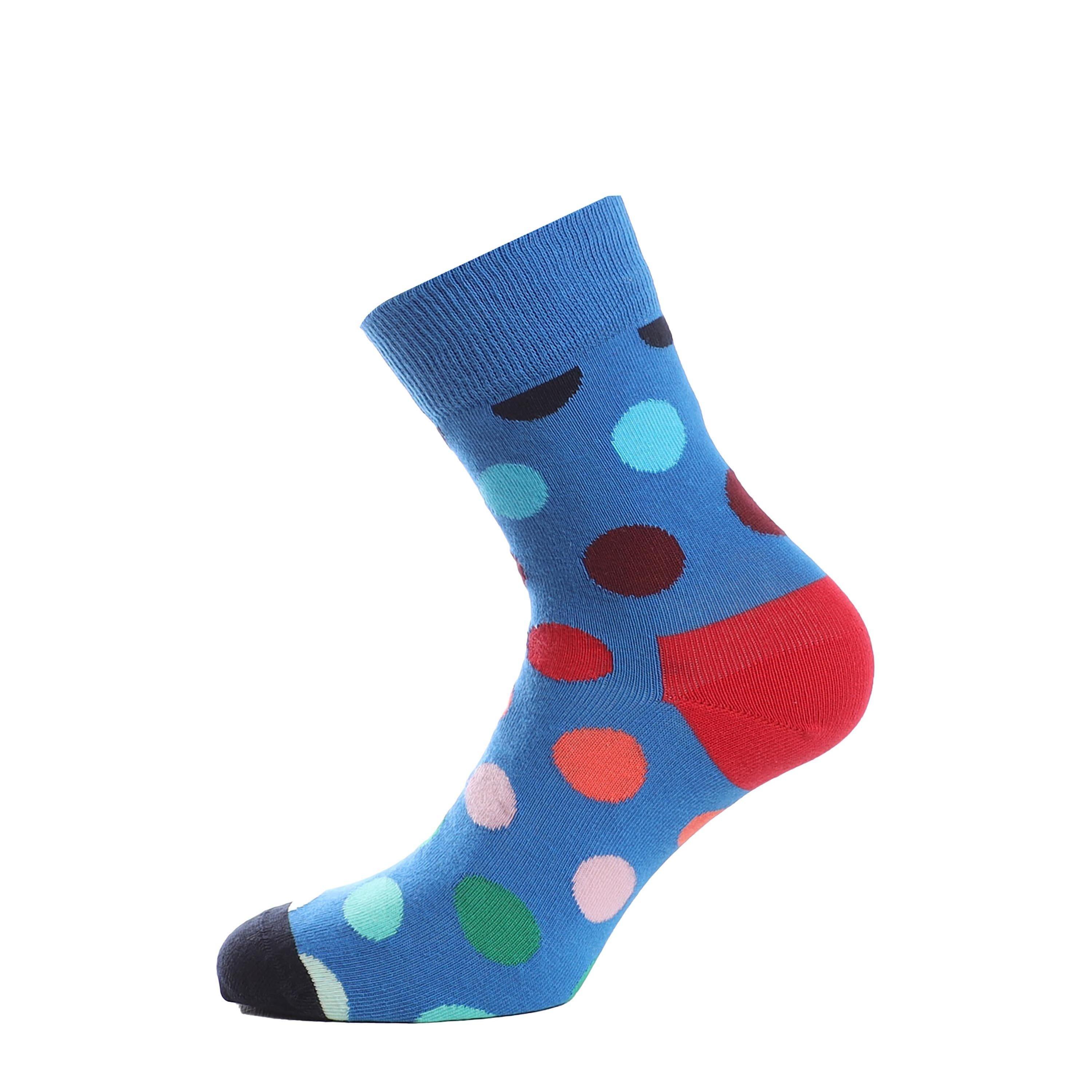 Blue - Happy Socks - Faded Dot half Crew Socks - 1