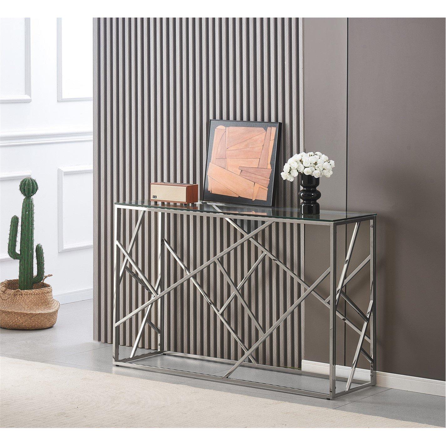 Designer Metal Frame Console Table